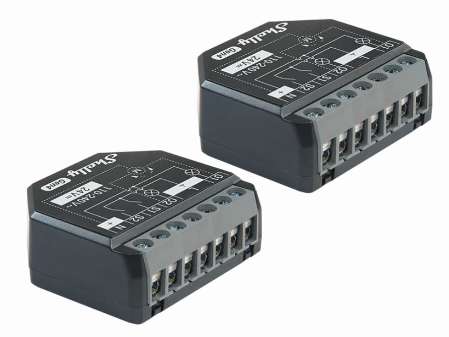 Image of SHELLY 2PM G4-2 - Shelly 2PM Gen4, 2erPack, BT Matter Zigbee WLAN Messaktor, 2-Kan
