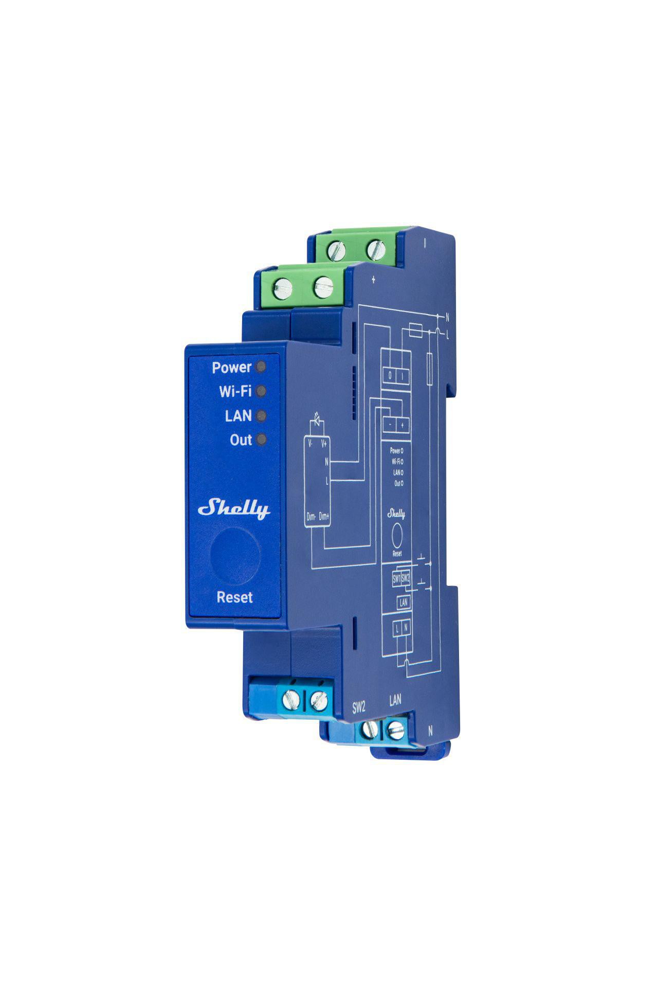 Shelly Pro Dimmer 0/1-10V PM WLAN LAN BT Shelly_Pro_Dimmer_0/1-10V_PM