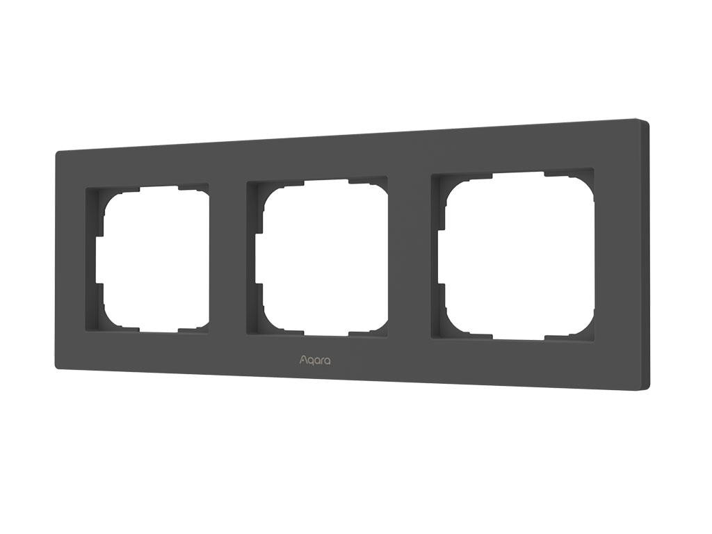 Aqara Switch Frame H2 Eu (3-Gang) Grau Fe-X02dg - Bild 2