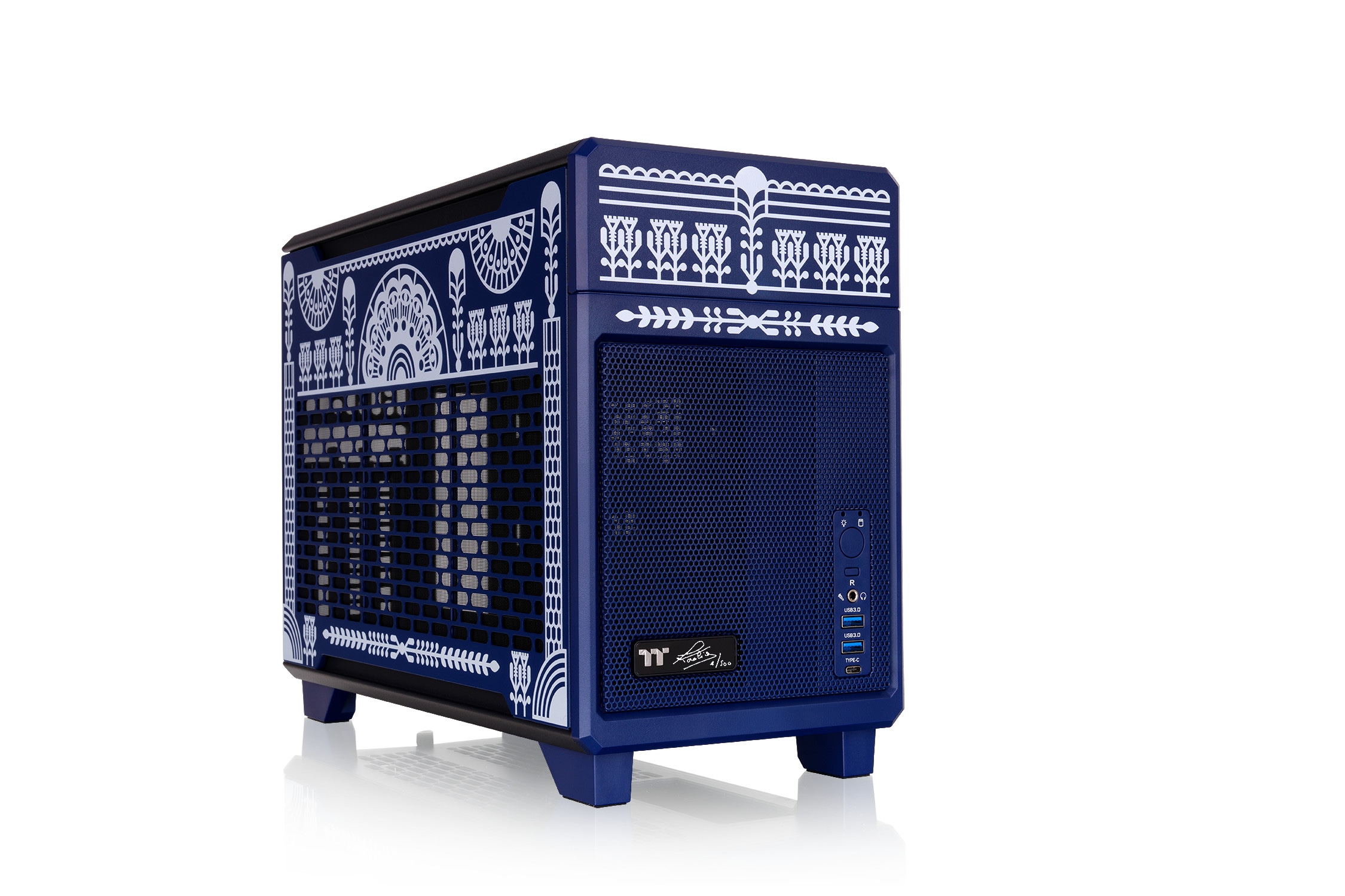 Thermaltake Tr100 Koralie Edition Mid Tower Gehäuse Cobalt Blue Blau Ca-11A-00Spnn-Ar - Bild 2