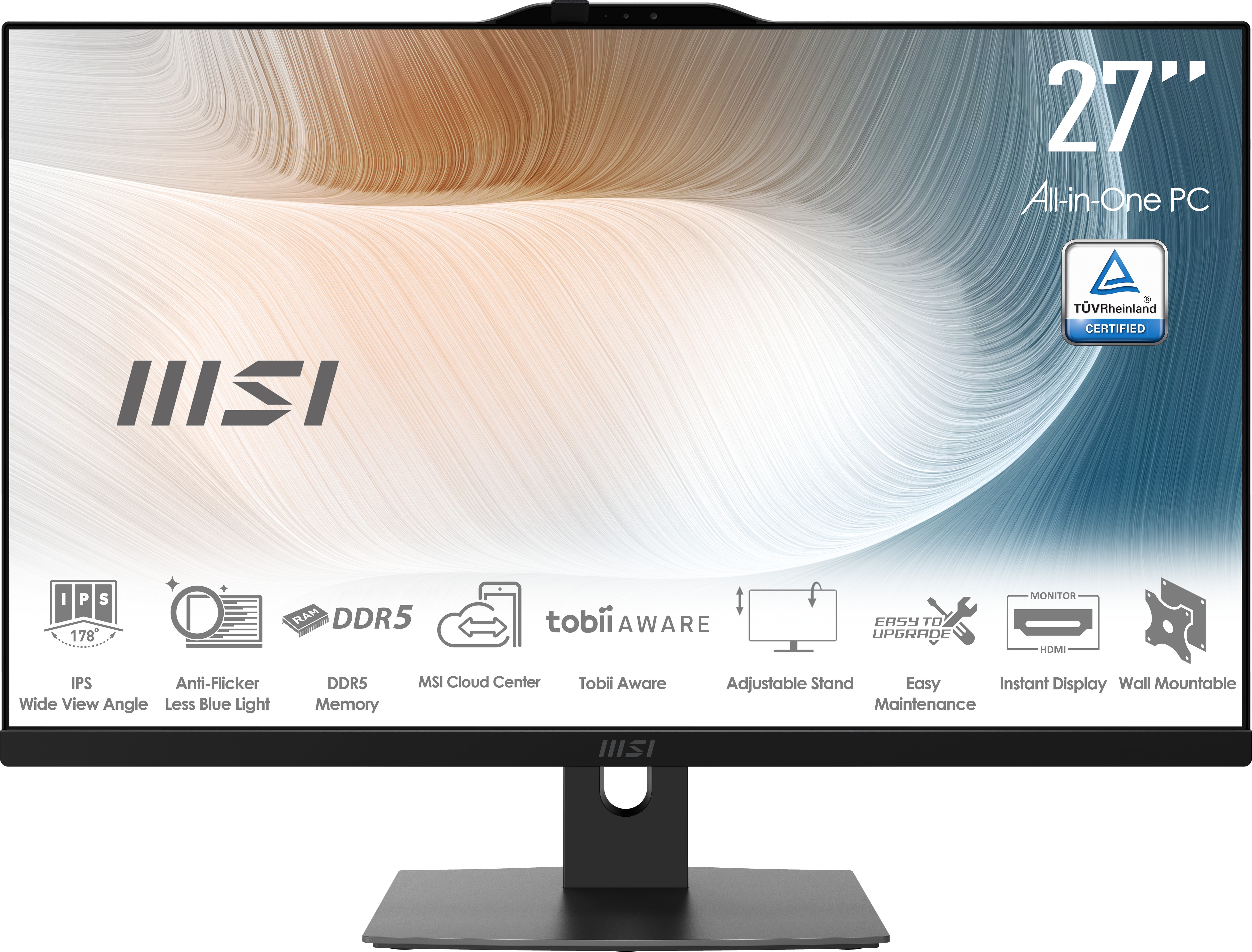 MSI Modern AM272P (1M-1427AT) All in One 27" FHD Core 5 120U 16GB/512GB SSD Win11 Pro schwarz Image