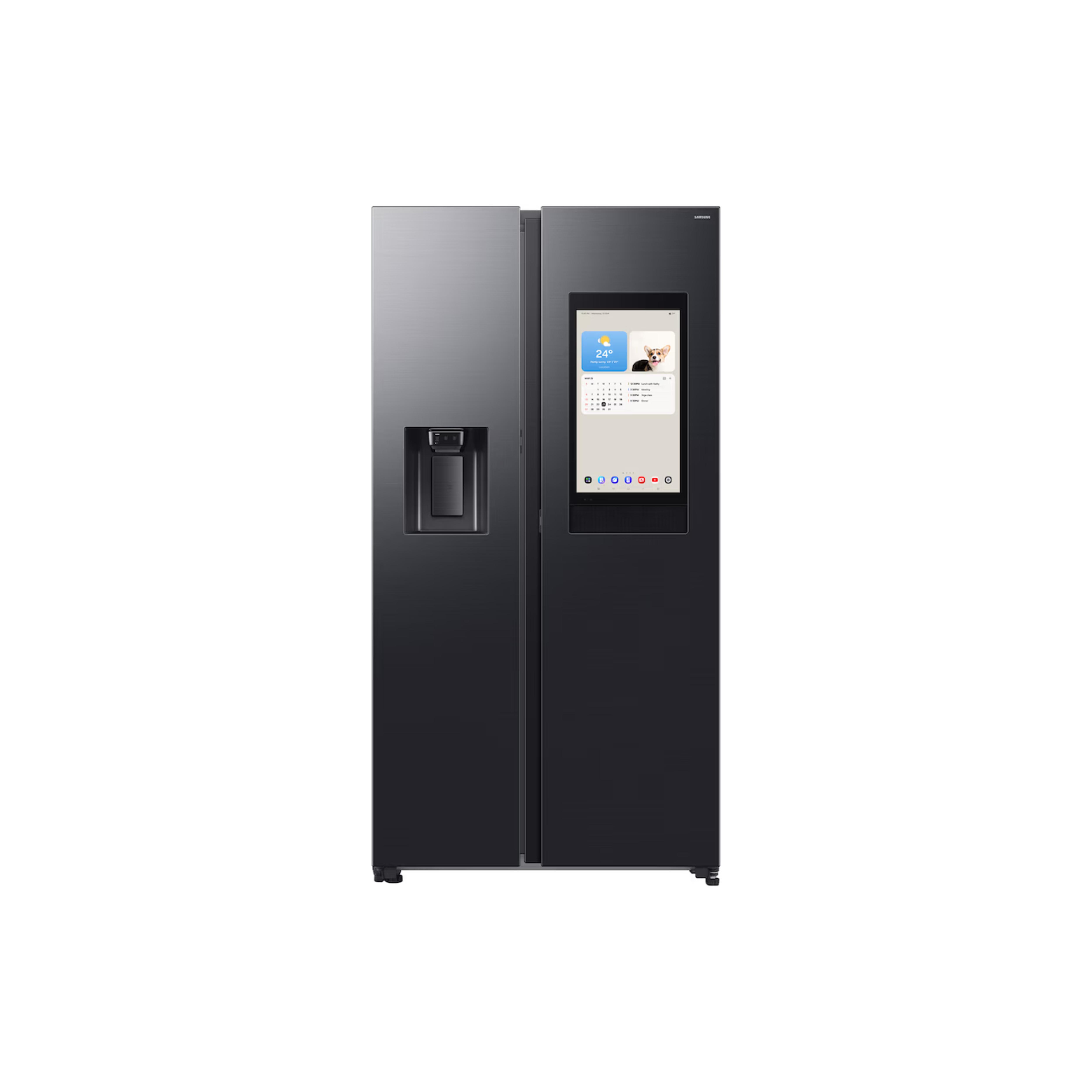 Samsung Rs90f66befef Side-By-Side Eek: E Nofrost View Inside Black Steel Kühlschrank 614L Schwarz