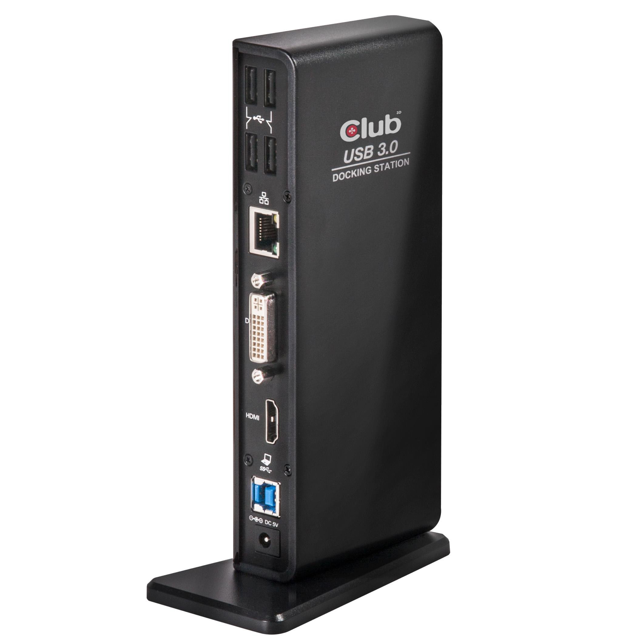 Oem Schwarz Club3d Dockingstation Usb3 -4Xusb2/2Xusb3/Hdmi/Dvi Black Retail - Bild 3