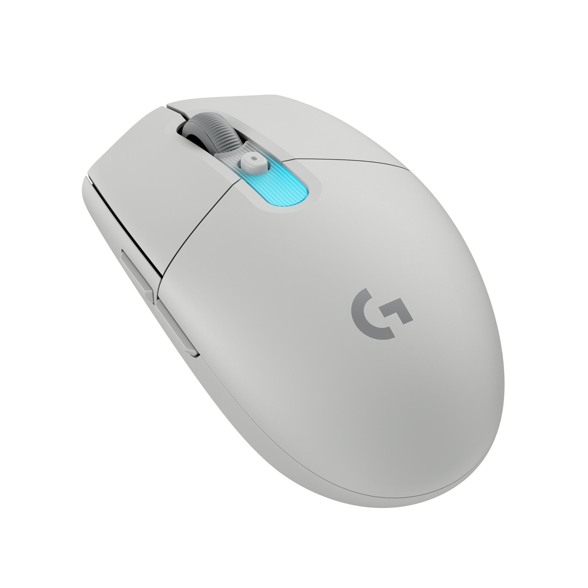 Logitech G G305 X SUPERLIGHT kabellose Gaming-Maus | Für PC/Mac, 61 g leichte Gaming-Maus, HERO 44K-Sensor, LIGHTSYNC RGB, 6 programmierbare Tasten, LIGHTSPEED, Bluetooth - Weiß - Bild 3