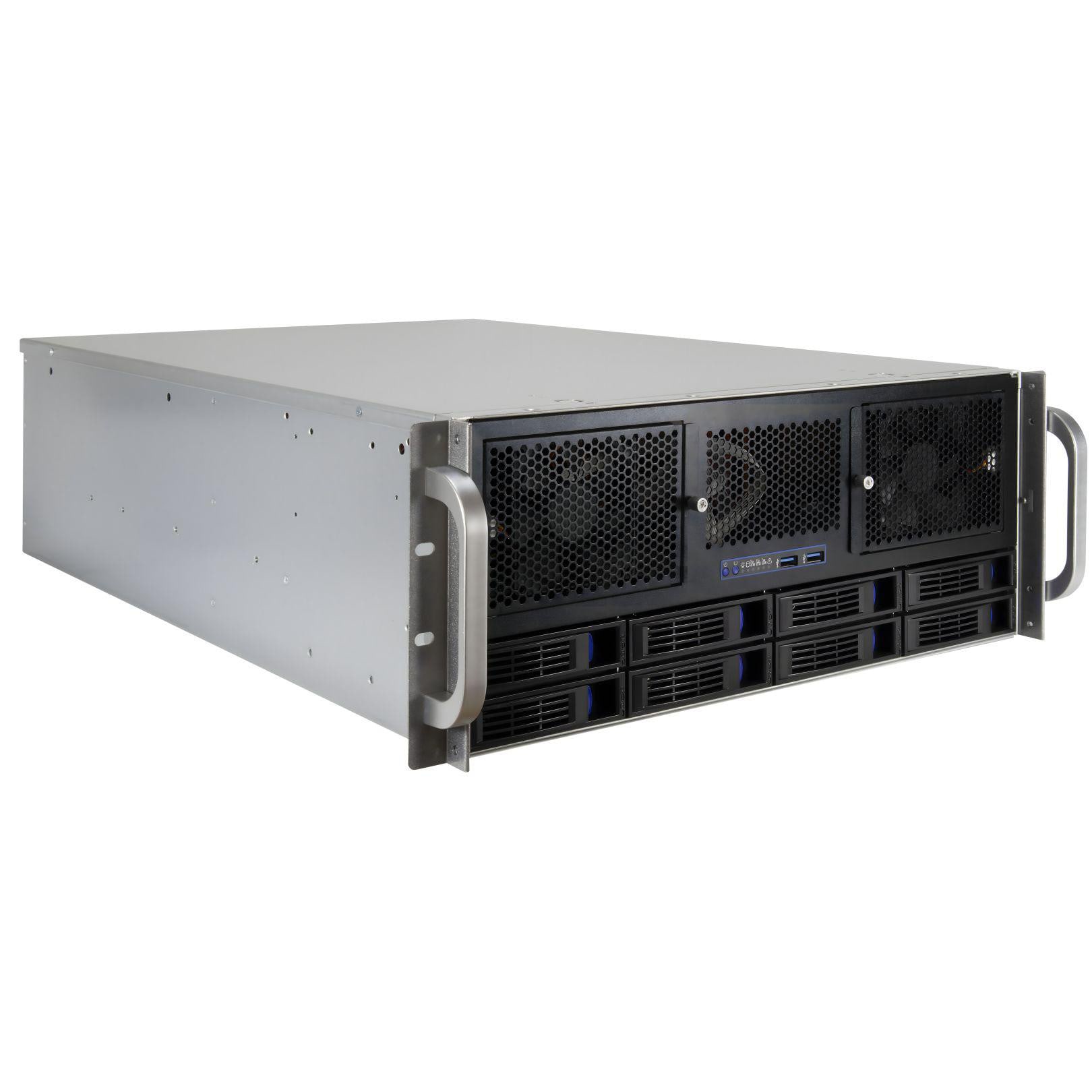 Inter-Tech Case IPC Storage 4U-4408-L, o.PSU | 4U Formfaktor, Ohne Netzteil, Storage-Gehäuse, Rack-Montage - Bild 4