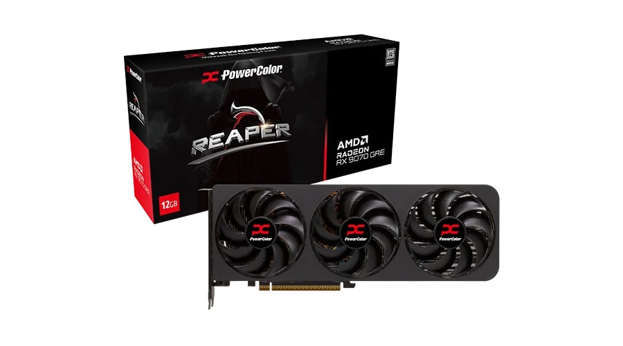 POWERCOLOR AMD Radeon RX 9070 GRE Reaper 12GB GDDR6 Grafikkarte, DP, HDMI - Image 4