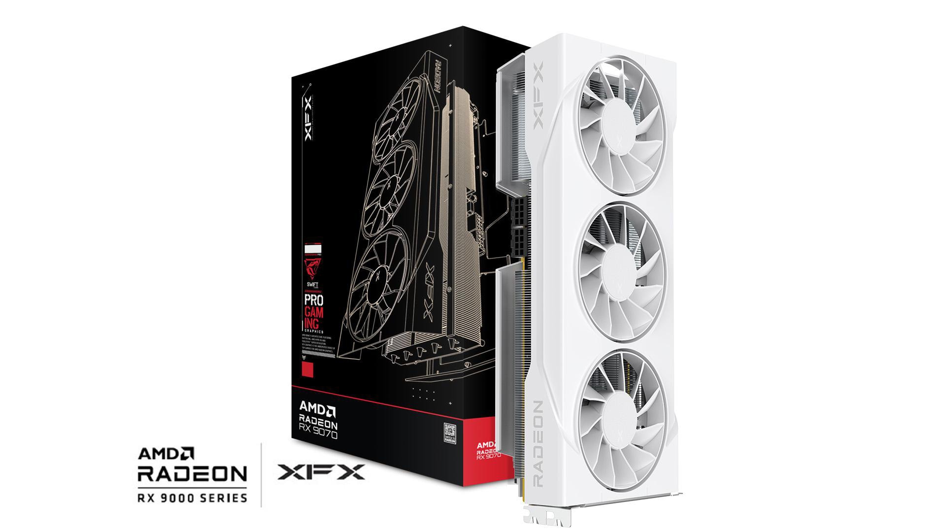 XFX Gaming RX 9070 GRE Triple White Grafikkarte 12GB GDDR6, DP, HDMI
