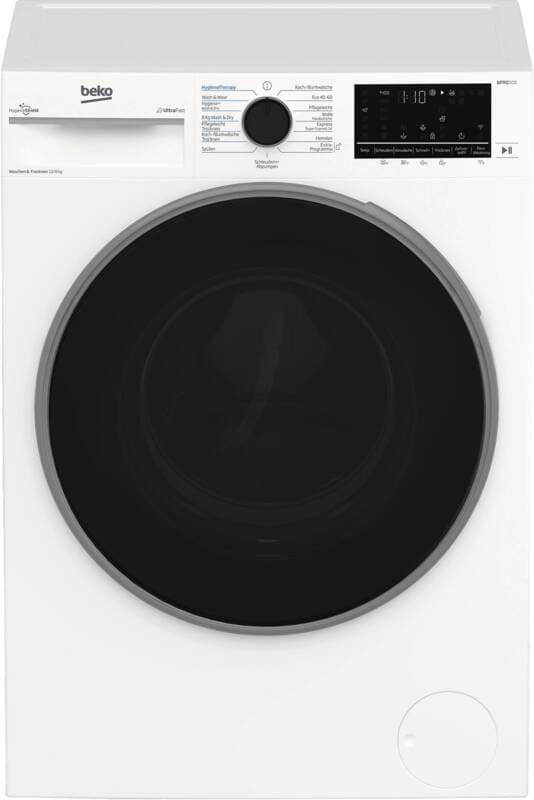 Beko B3dft512447w Freistehender Waschtrockner 12 Kg / 8 Kg 1400 U/Min. 12Kg Weiß