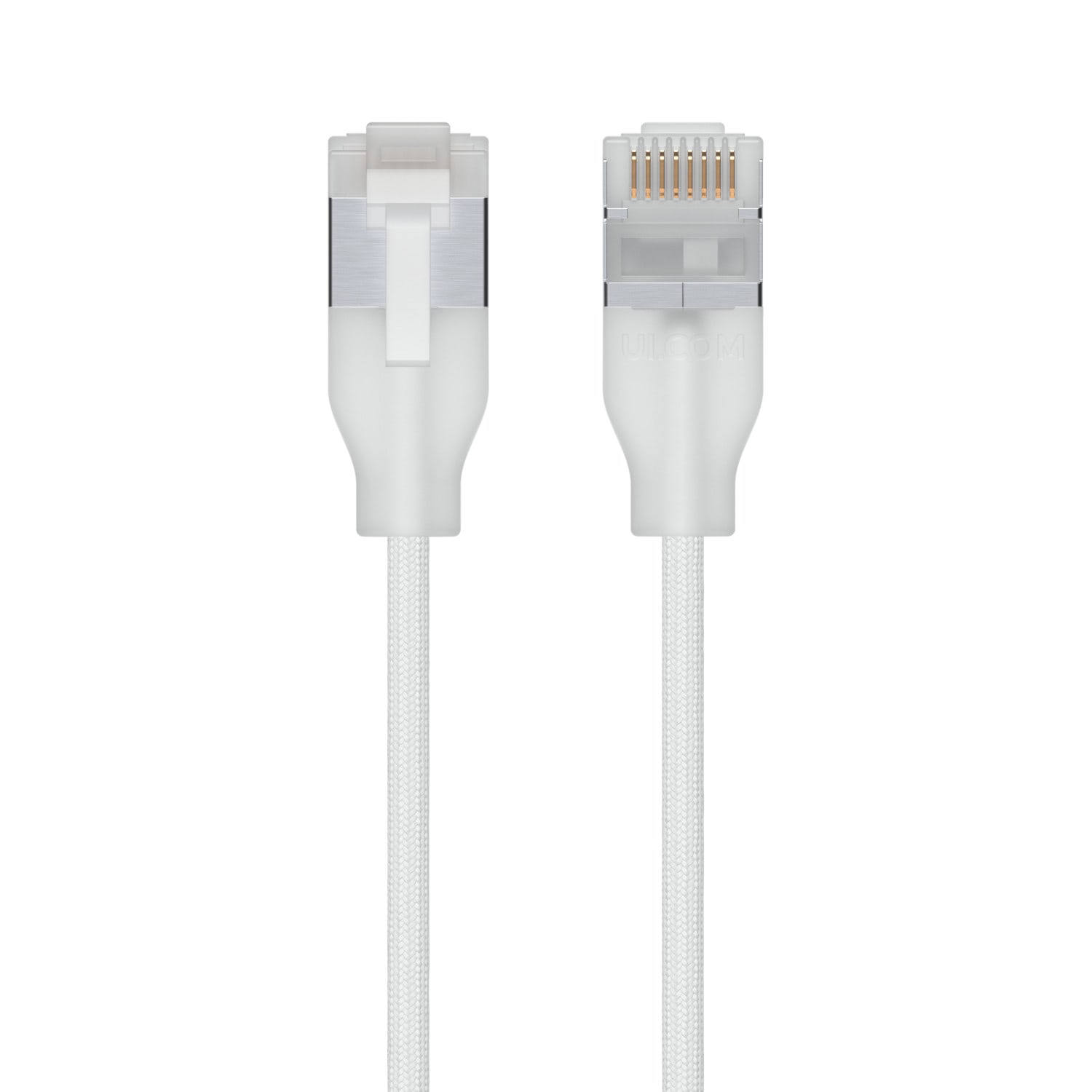 Ubiquiti UniFi Etherlighting Patchkabel Cat6A 12m Weiß – Ultra Slim RJ45 Netzwerkkabel mit 10 Gbit/s, PoE++ und Etherlighting (UACC-Cable-Patch-EL-C6A-12M-W)