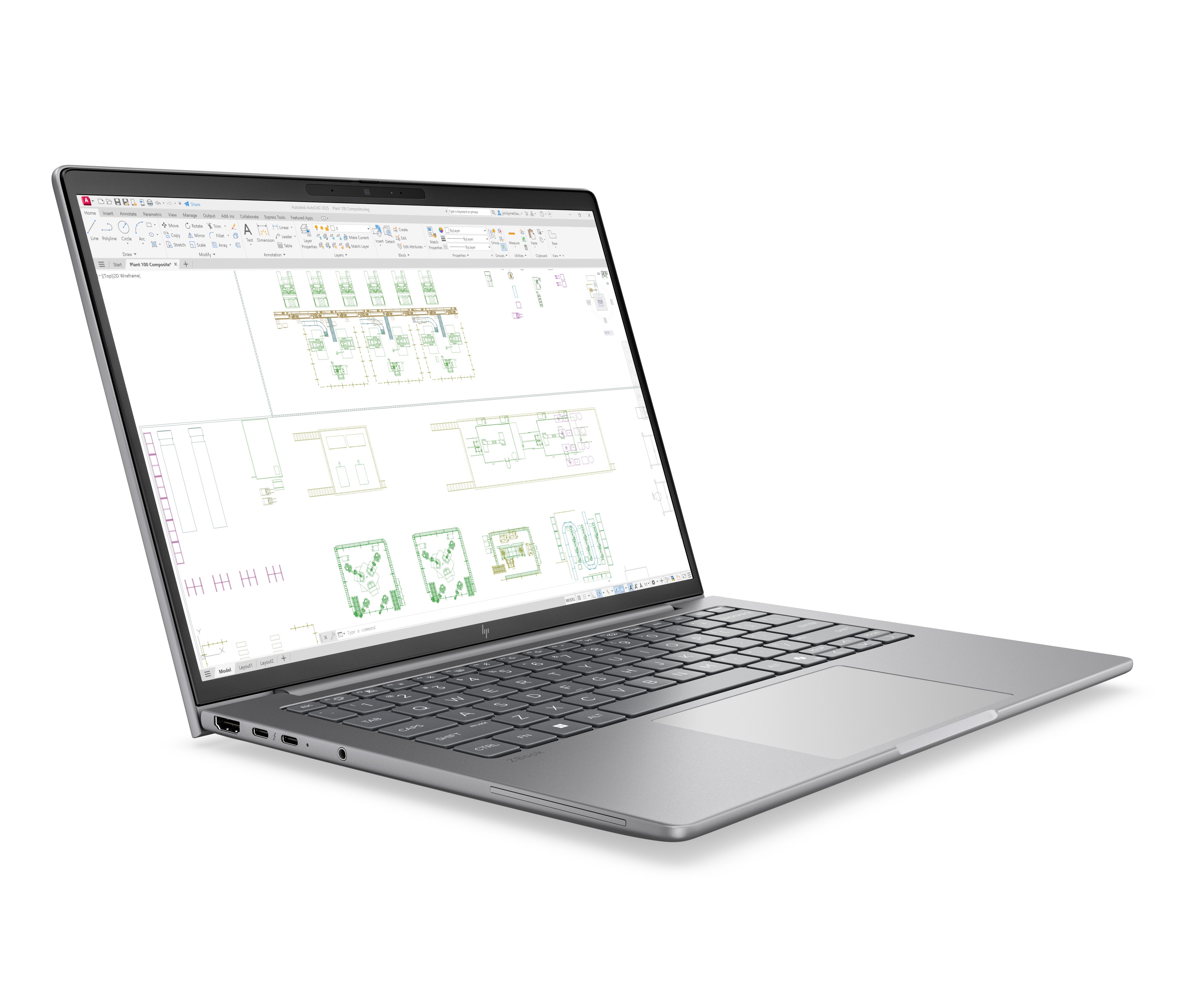 HP ZBook 8 G2i DS3X3AT 14 Zoll Laptop Intel Core Ultra 7 356H 48 GB RAM 1 TB SSD Windows 11 Professional Silber Image