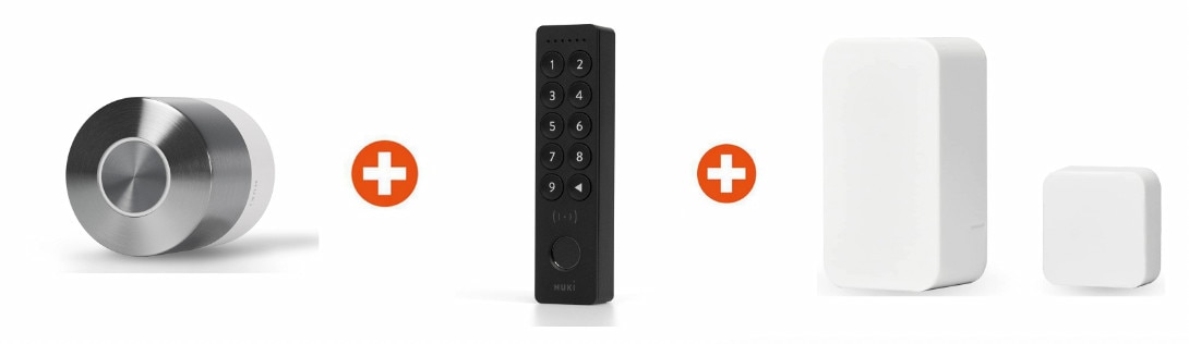 Bundle: Nuki Smart Lock Pro (221147) + Nuki Keypad 2 NFC (221197) + Nuki Door Sensor (220648)