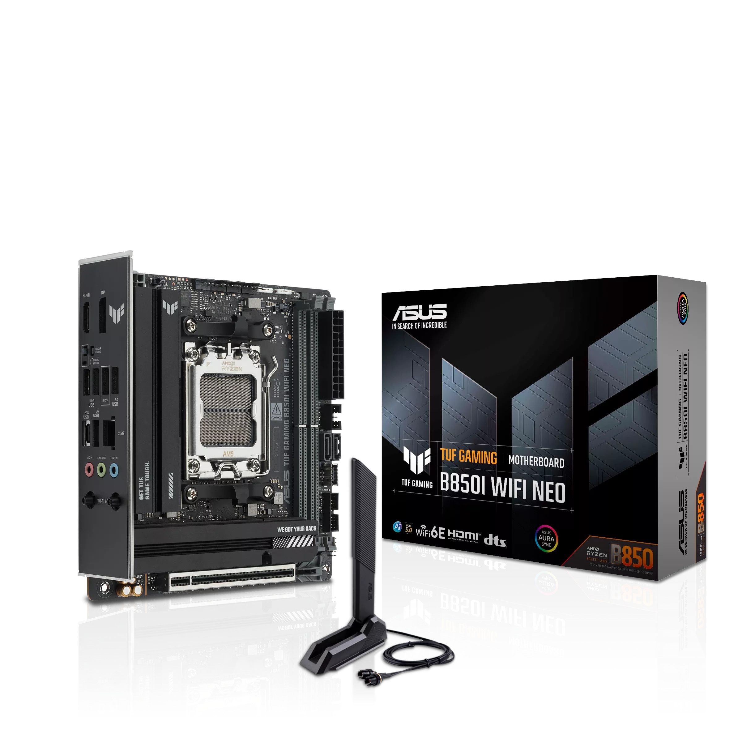 ASUS TUF GAMING B850I WIFI NEO Mainboard - AMD B850 - AMD AM5 - DDR5 RAM - Mini-ITX - Bild 4