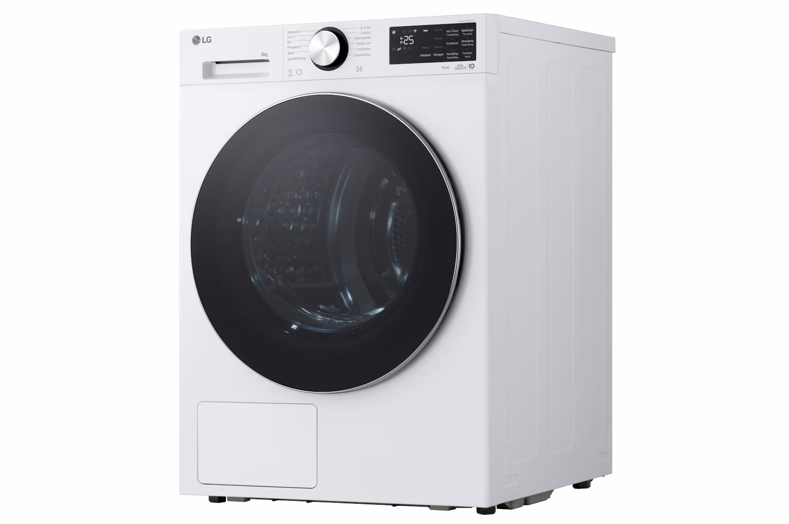 LG RT80X72W Wärmepumpen-Trockner (8 kg, Energieklasse B) mit AI Dry, Dual Inverter, TurboDry, selbstreinigender Kondensator, Weiß - Bild 4