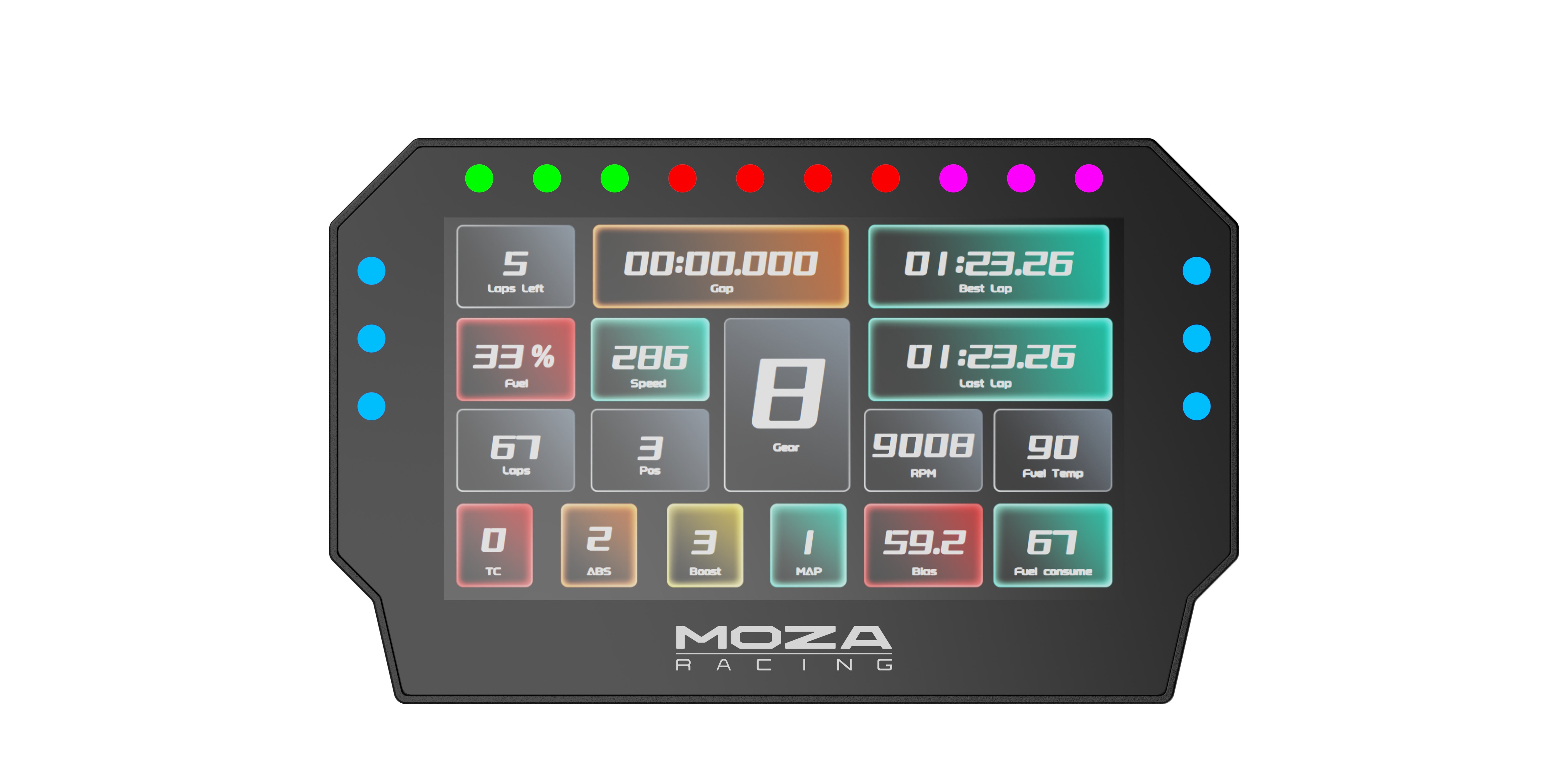 Moza Racing Moza Cm2 Hd Racing Dash Schwarz Rs072 - Bild 5