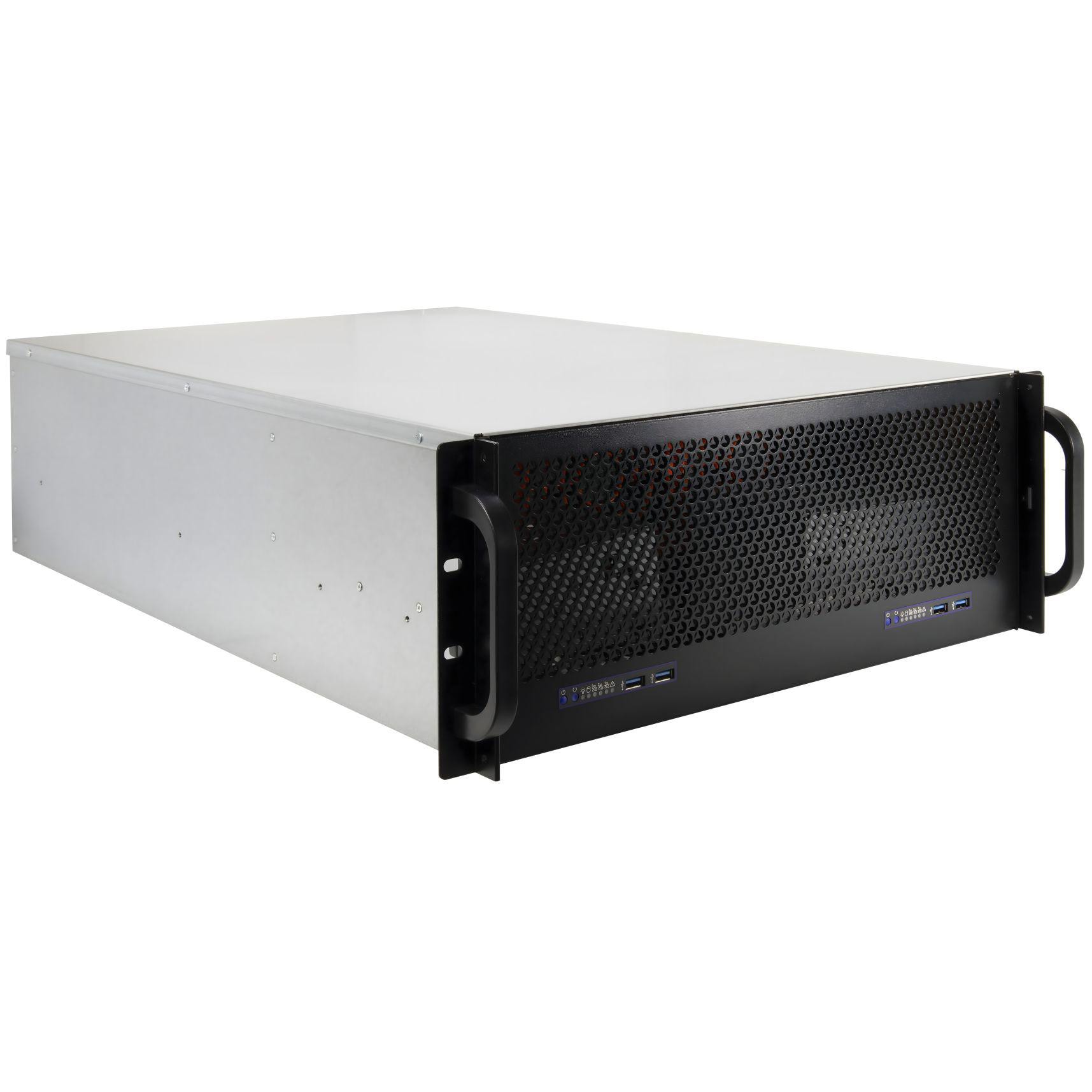Inter-Tech Schwarz Server 4U-465M2 Dual Mini-Itx 6 Bays 4U Rack - Bild 3