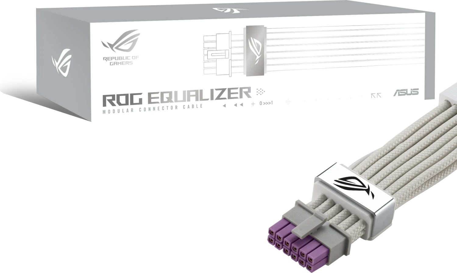 Asus Rog-Equalizer 12-V-2X6-Pcie-Kabel Für Netzteile, Weiß Weiss 90Ye00bp-B0qa00 - Image 4