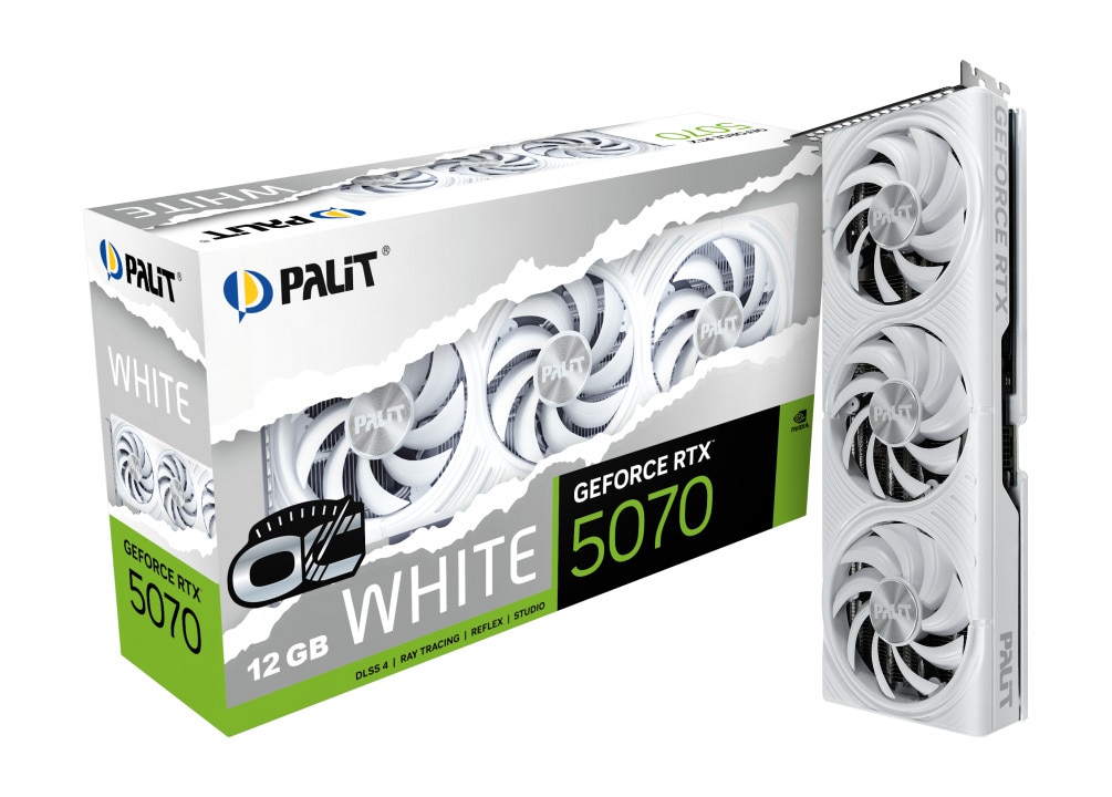 PALIT GeForce RTX 5070 White OC 12GB Grafikkarte HDMI/DP