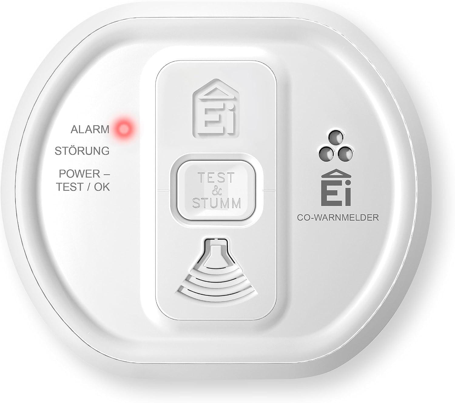 Ei Electronics Ei208 Kohlenmonoxidmelder, Co-Melder Mit Batterie Für Jahre, Stand-Alone-Gerät, Weiß Größe 10 Rot