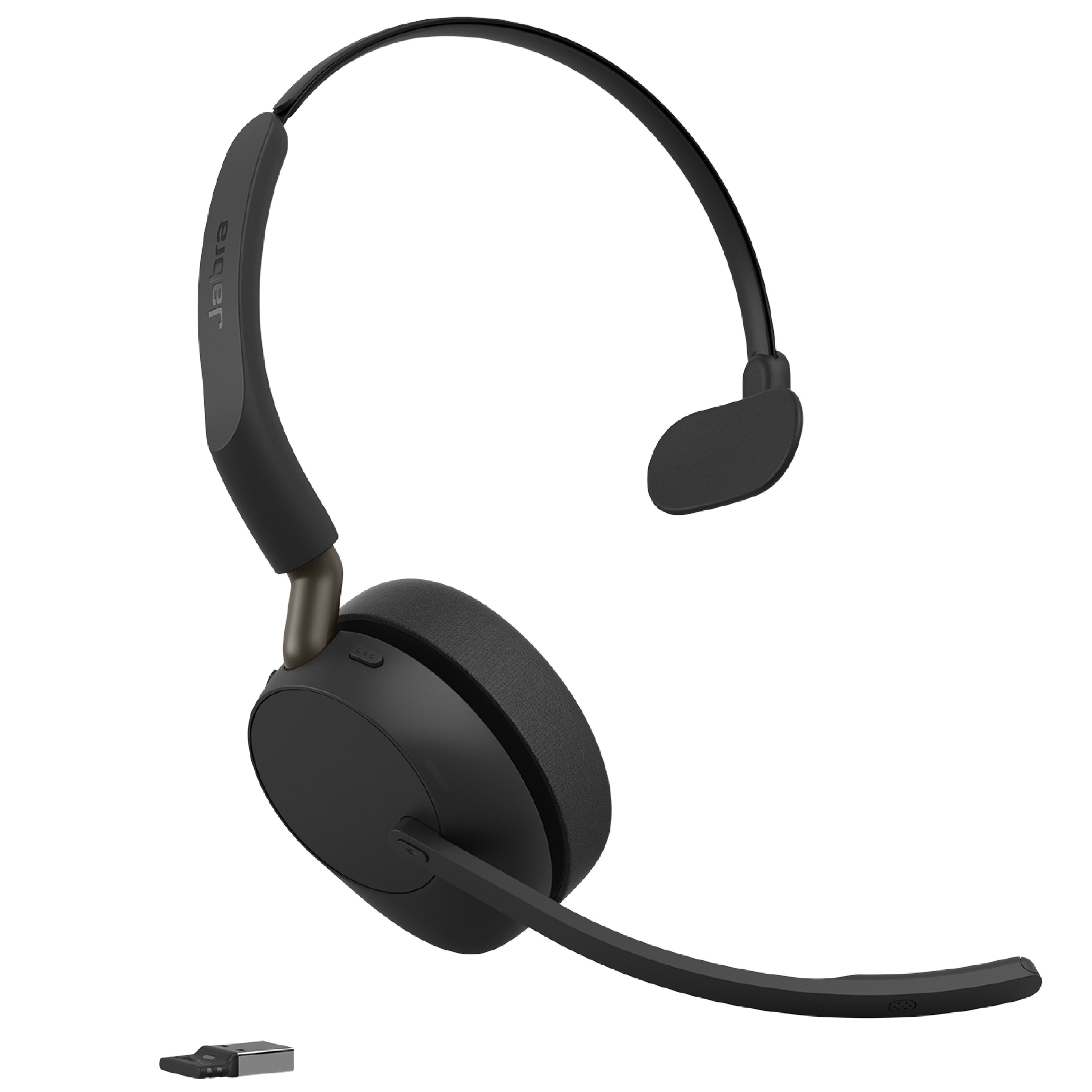 Jabra Evolve3 65 Mono Uc Kabelloses Bluetooth-Headset, Usb-A Dongle, Anc, Uc-Zertifiziert Größe 31 Schwarz
