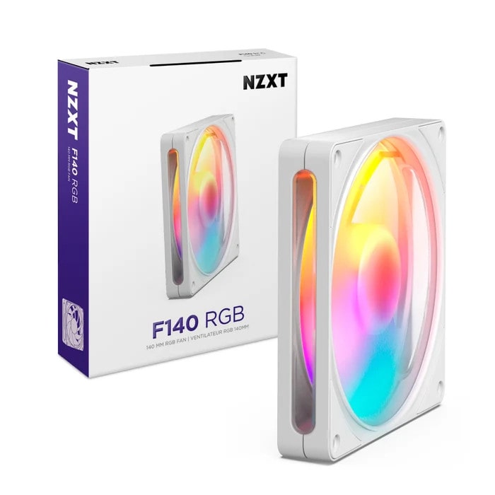 Nzxt F140 Rgb Gehäuselüfter 140Mm Größe 8 Weiß
