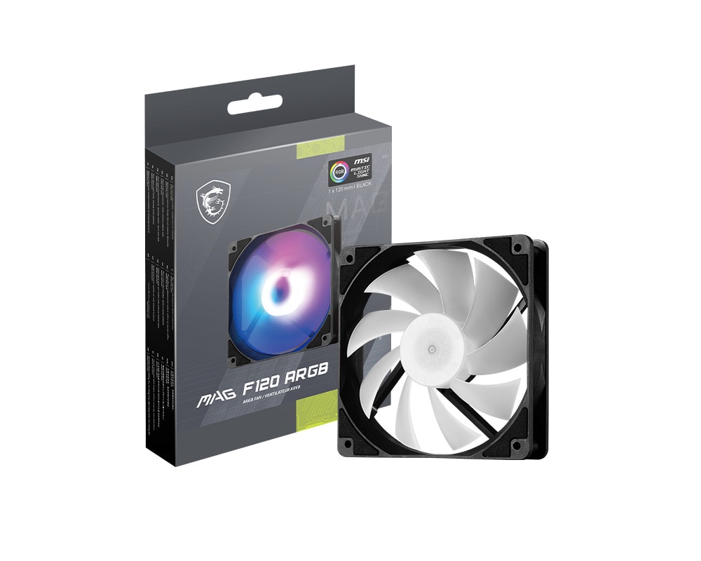 Msi Mag F120 Argb 120Mm Lüfter Größe 16.8 Schwarz