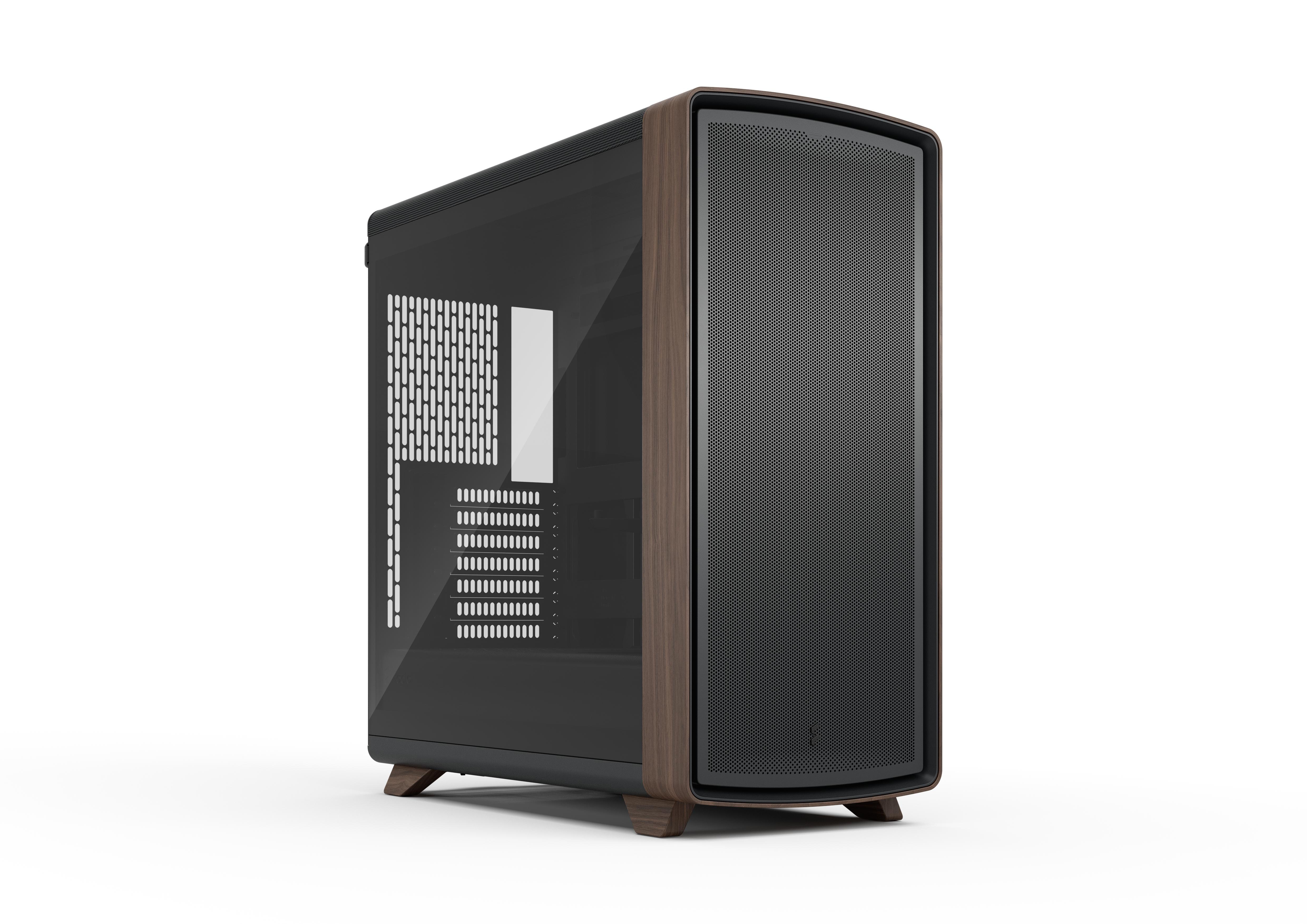 Fractal Design Summit Black TG Light Tint - Gaming PC Gehäuse | Mit drei Momentum-Lüftern, eleganten Holzdetails und einer perforierten Mesh-Front für hervorragende Airflow-Performance. - Bild 3