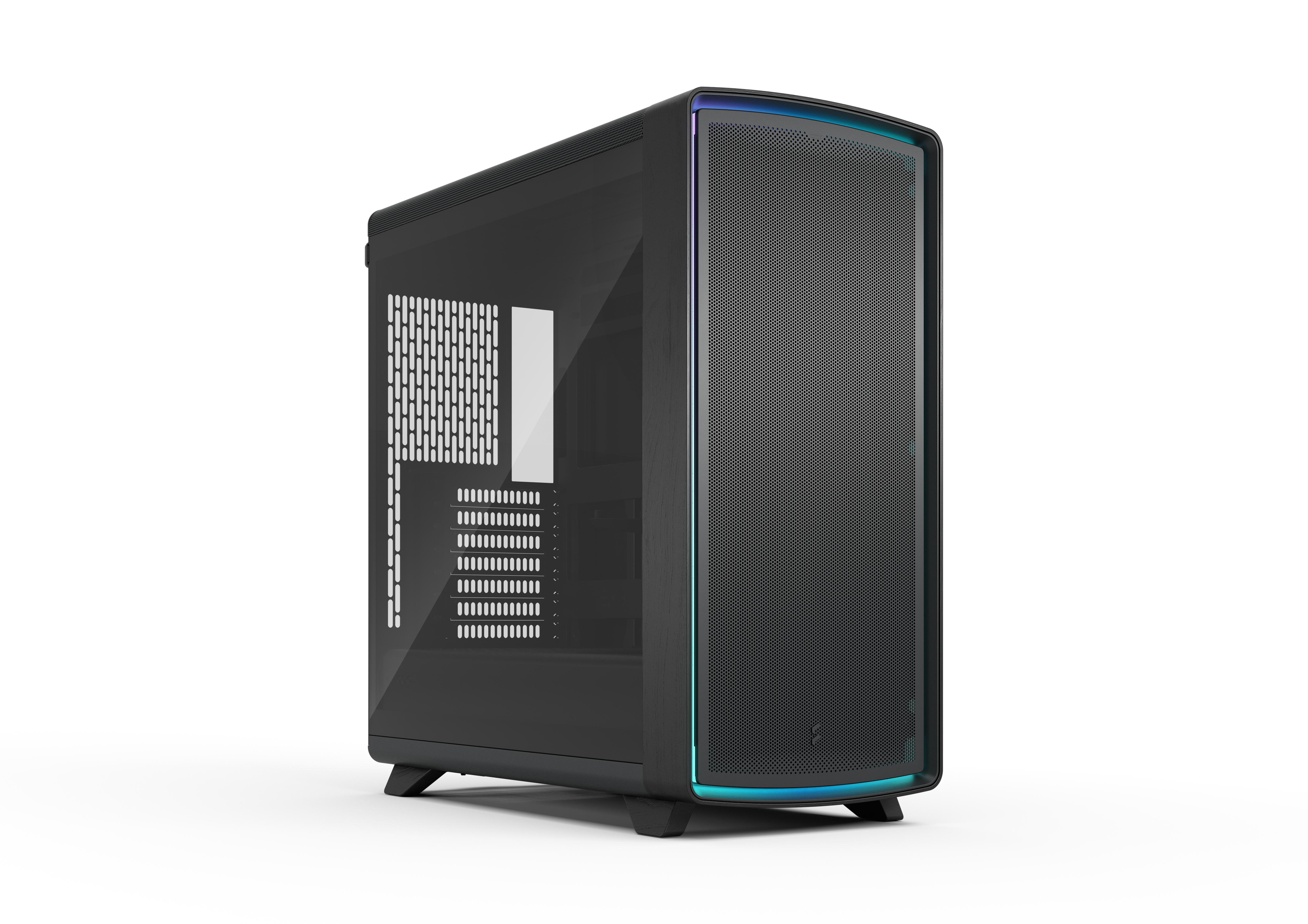Fractal Design Summit Ambience Blackout TG Light Tint - Gaming PC Gehäuse | Mit drei Momentum-Lüftern, eleganten Holzdetails und einer perforierten Mesh-Front für hervorragende Airflow-Performance. - Bild 2