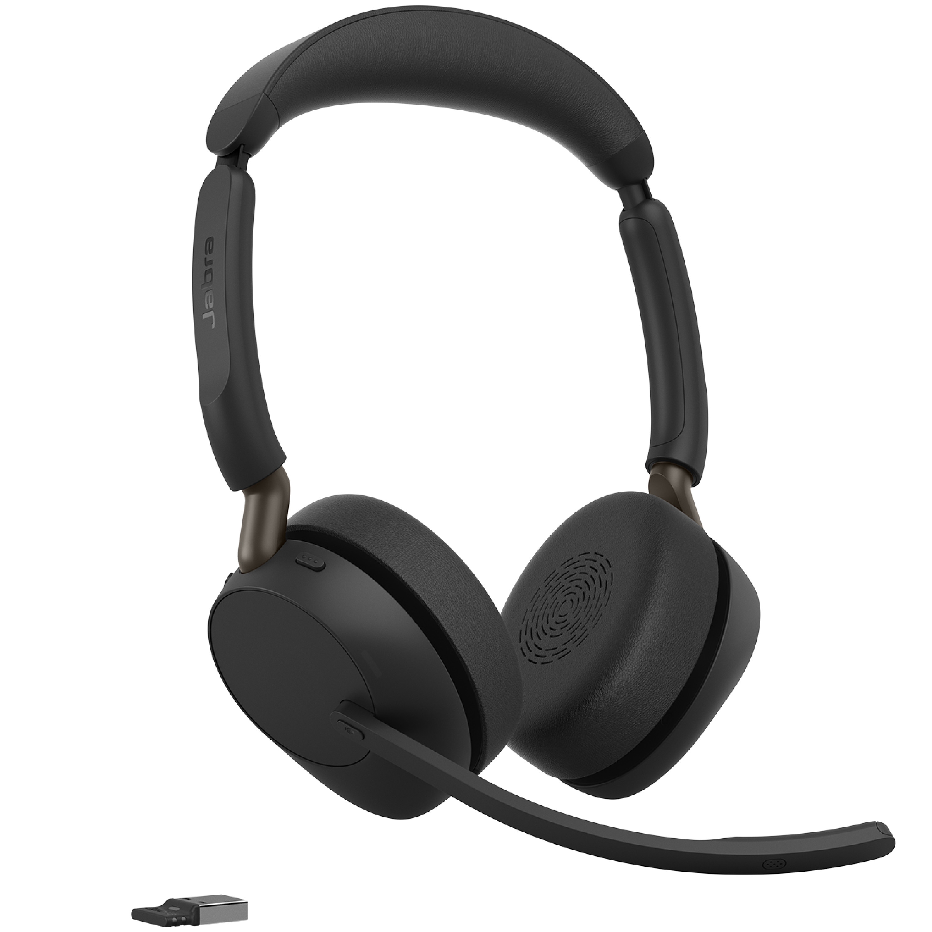Jabra Evolve3 65 Stereo Uc Kabelloses Bluetooth-Headset, Usb-A Dongle, Anc, Uc-Zertifiziert Größe 31 Schwarz