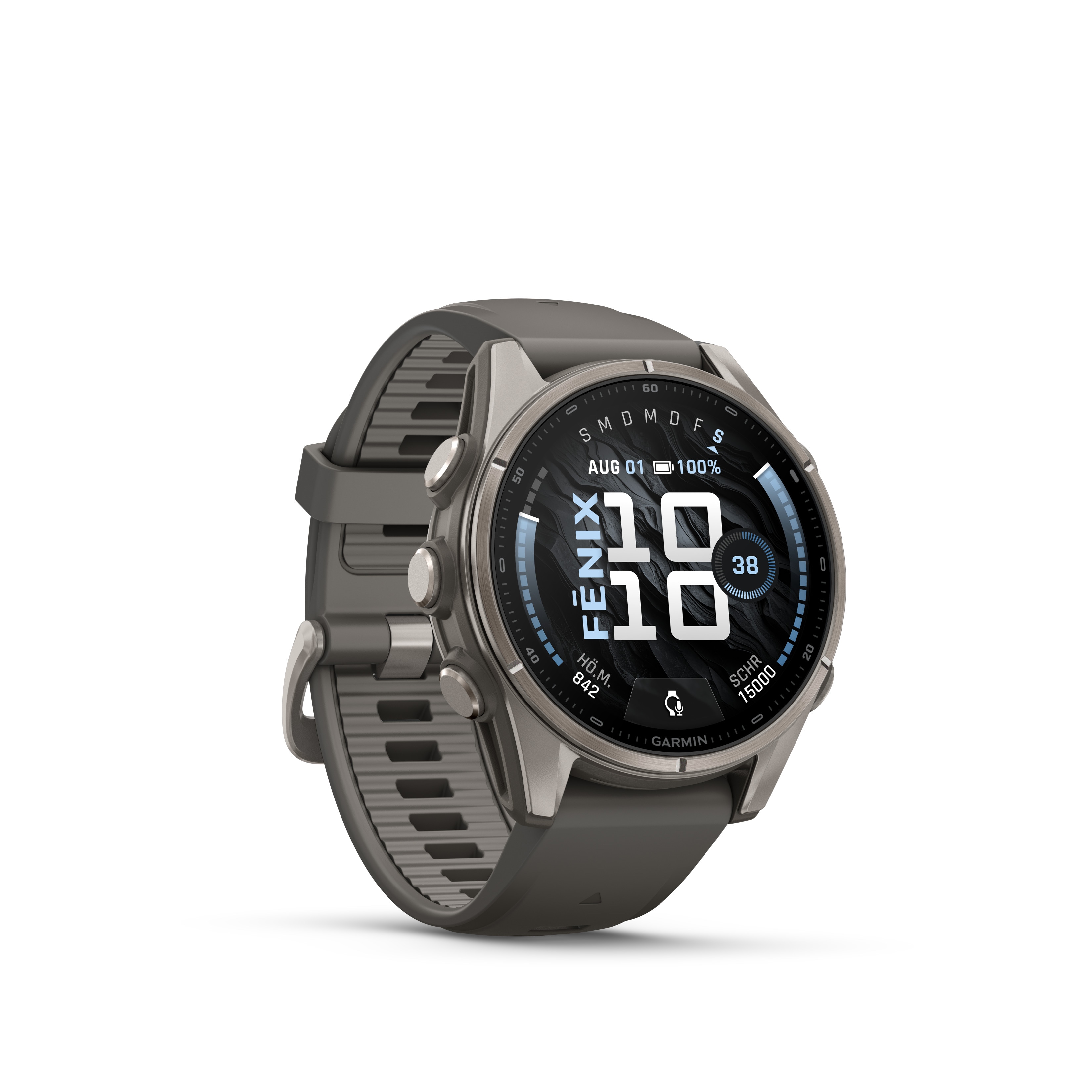 Garmin Fenix 9 - 43 mm, AMOLED Pebble Gray QuickFit®-Silikon-Armband