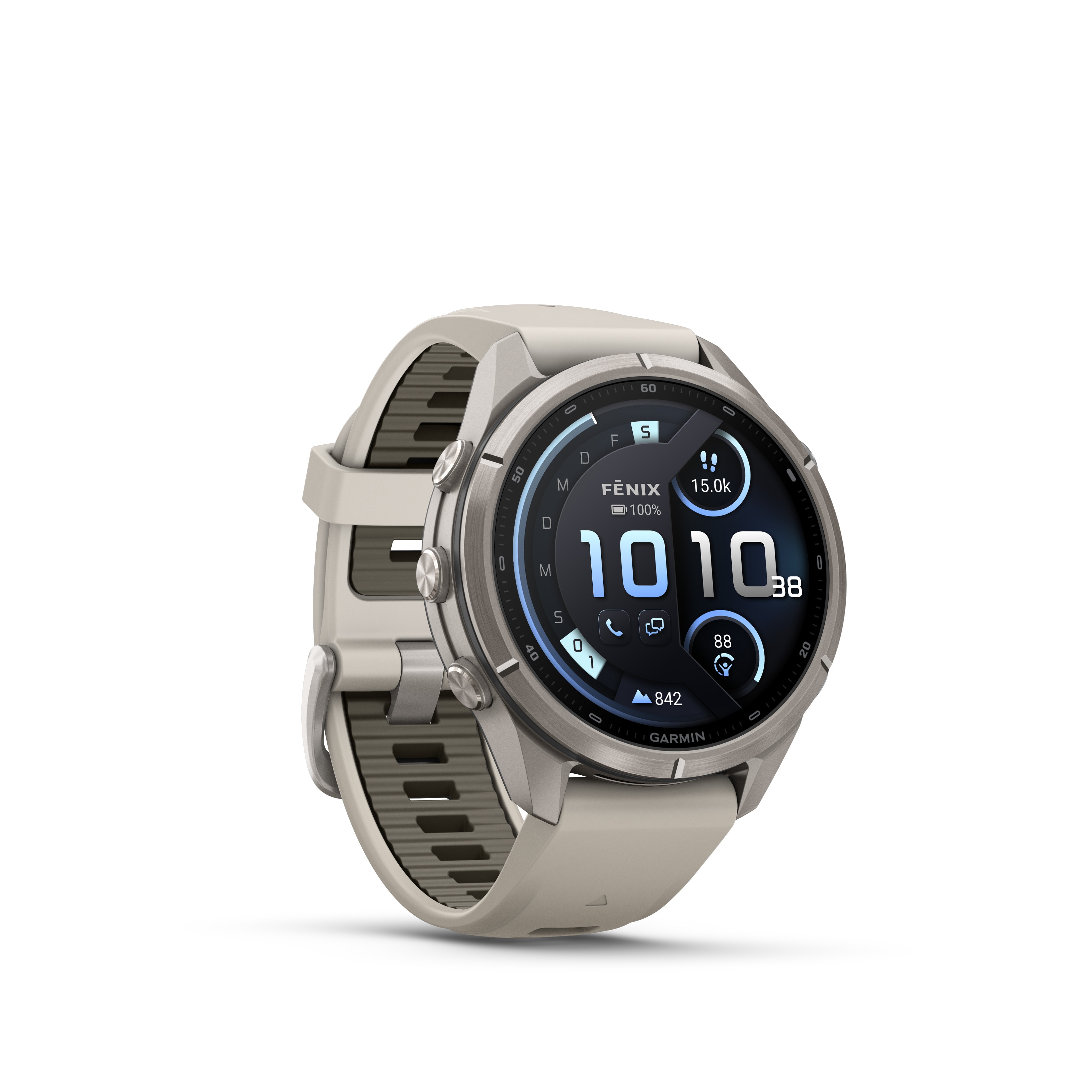 Garmin fenix 9 Pro inReach 43 mm AMOLED LTE Titan Nebelgrau/Dunkler Sandstein