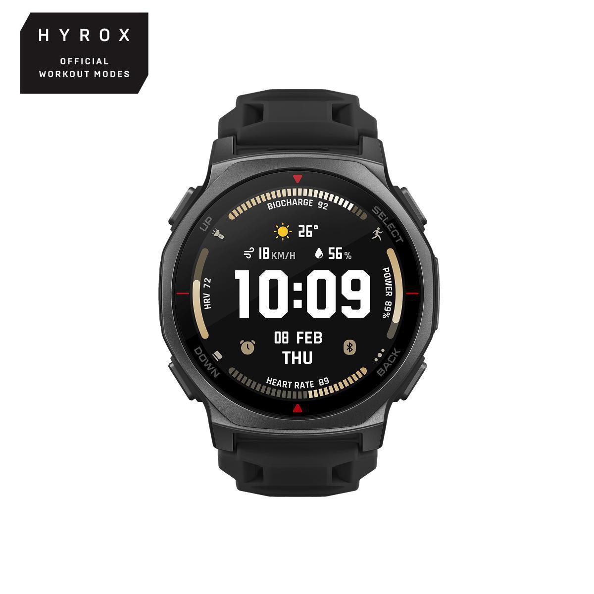Amazfit T-Rex 3 Pro 44mm Outdoor Smartwatch GPS HYROX Tactical Black