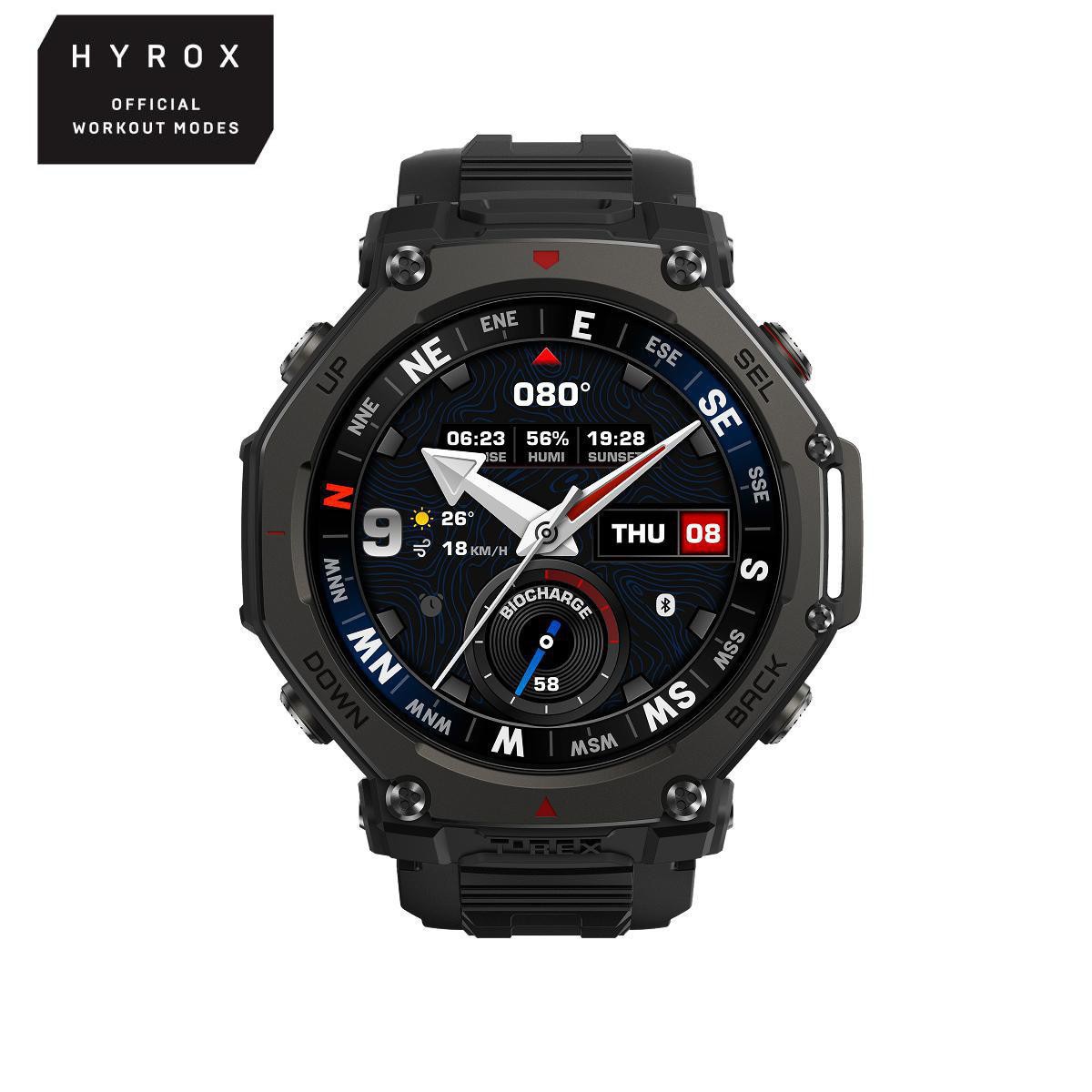 Amazfit T-Rex 3 Pro 48mm Outdoor Smartwatch GPS HYROX Tactical Black