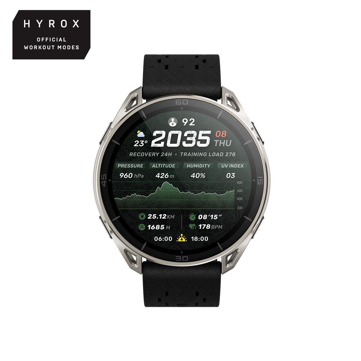 Amazfit Cheetah 2 Ultra 47mm GPS Trail-Smartwatch HYROX Titanium