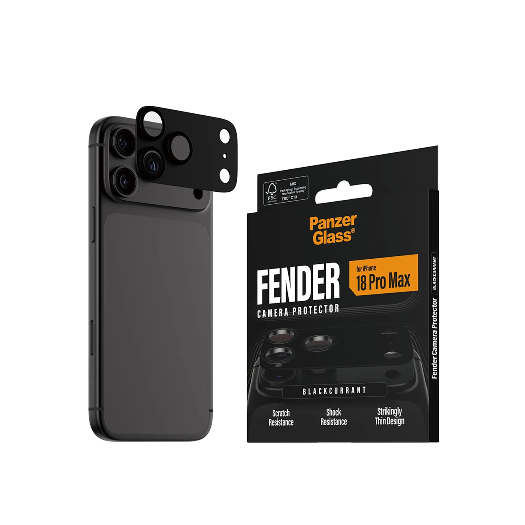 PanzerGlass Fender Kameraschutz Blackcurrant iPhone 18 Pro Max