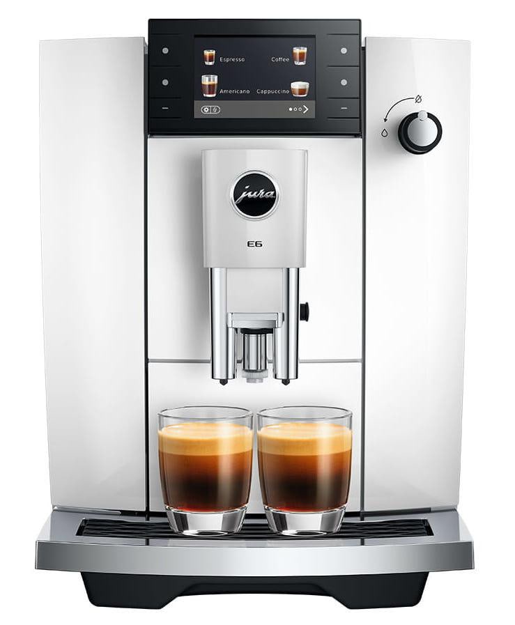 Jura E6 Piano White (Ed) Kaffeevollautomat Größe 2.8 Weiß