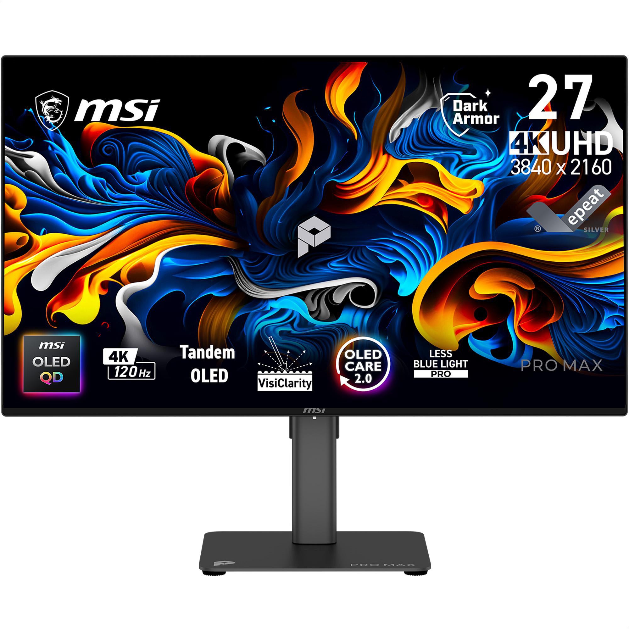 Msi 26.6 Zoll 4K (Uhd) Qd-Oled Panel 16:9 120 Hz Gaming Monitor Schwarz Pro Max 271Upx12g - Bild 3