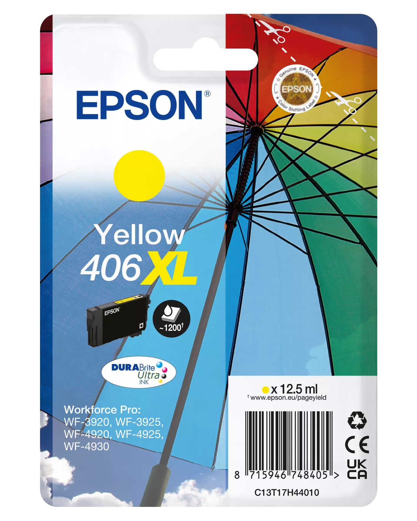 Epson 406 Umbrella Durabrite Ultra Xl Druckerpatrone 12,5Ml Gelb C13t17h44010 - Bild 3