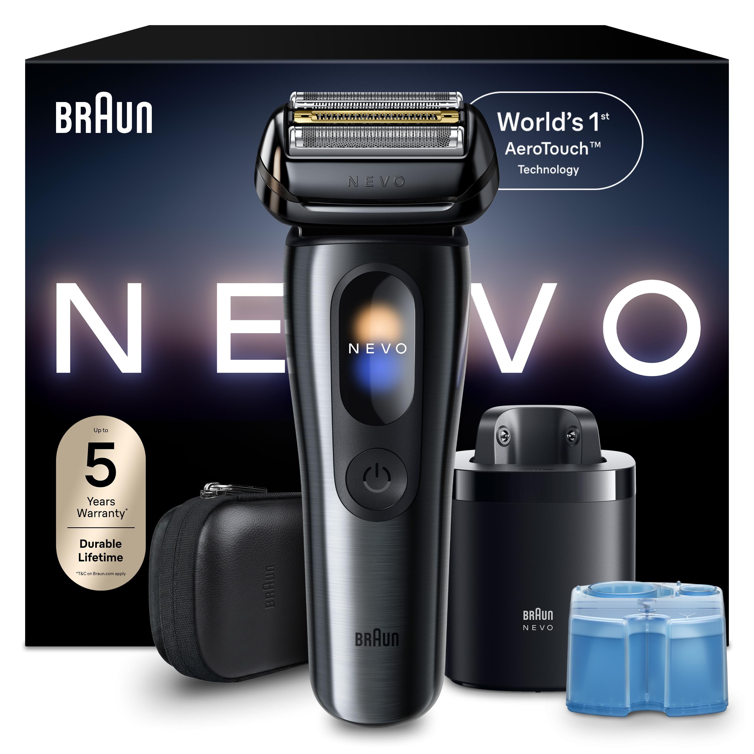 Braun NEVO 15010cc Elektrorasierer Graphit Reinigungsstation Nass Trocken Neu - Bild 2