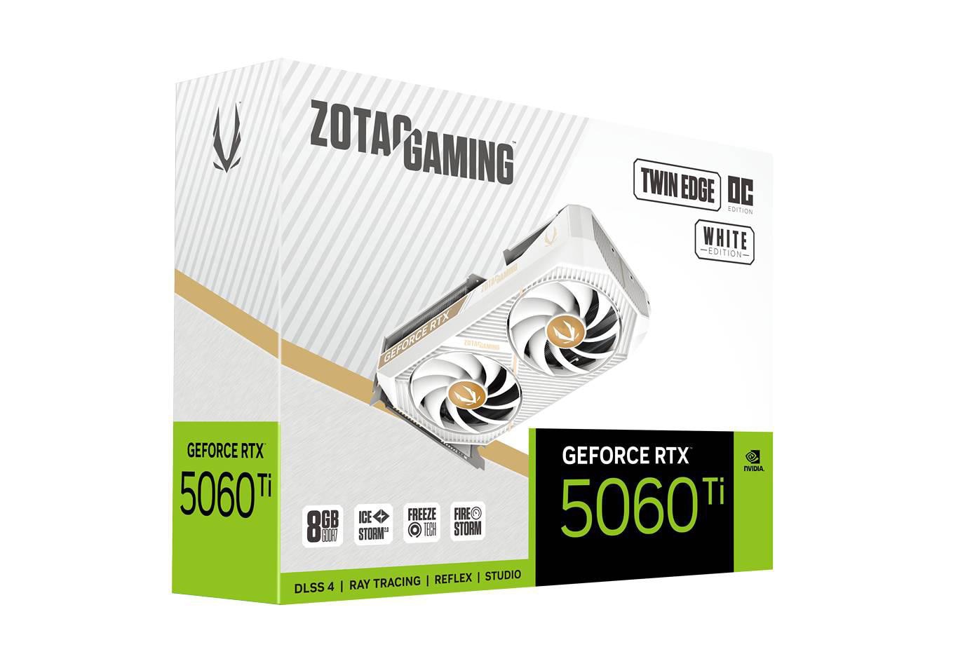 Zotac Gaming Geforce Rtx 5060 Ti Twin Edge White 8Gb Gddr7 Grafikkarte 3X Dp, 1X Hdmi Zt-B50610q-10M - Image 4