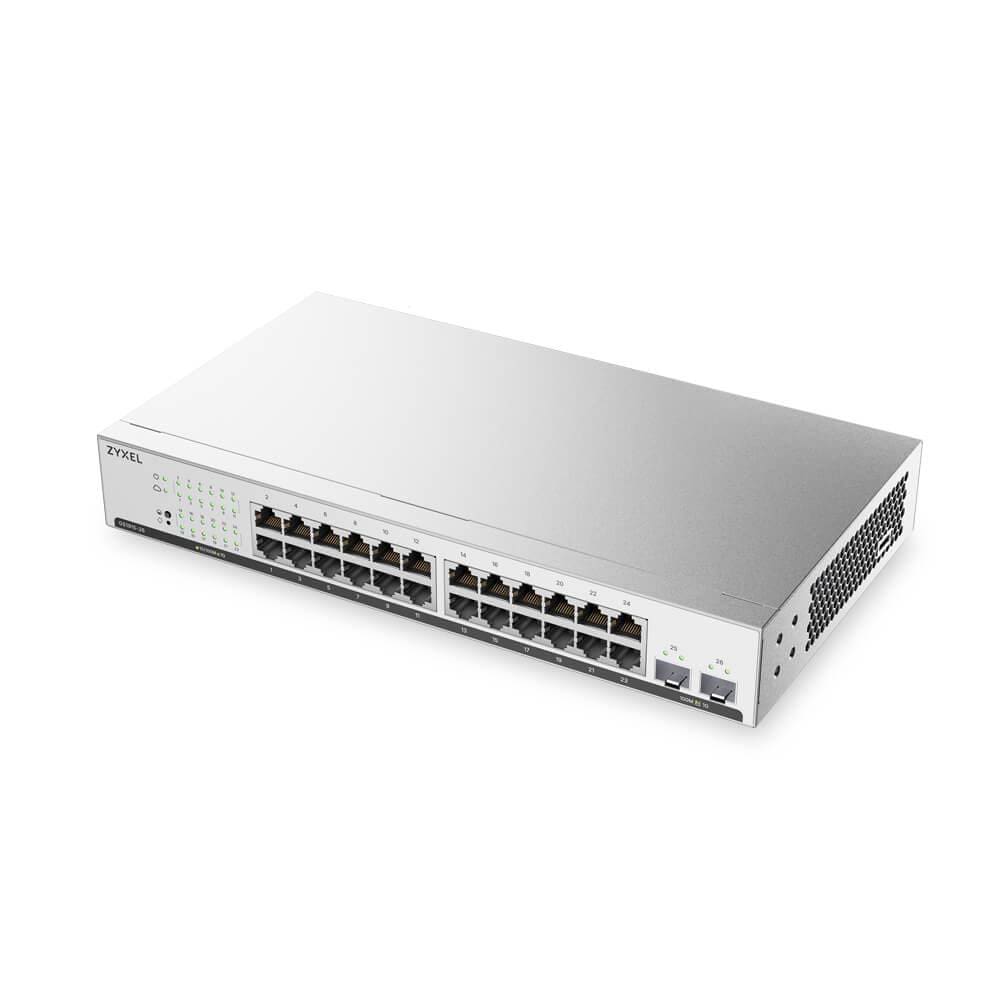 ZyXEL GS1915-26V2 26-Port GbE Smart Managed Switch, NebulaFlex, Rackmount, lüfterlos