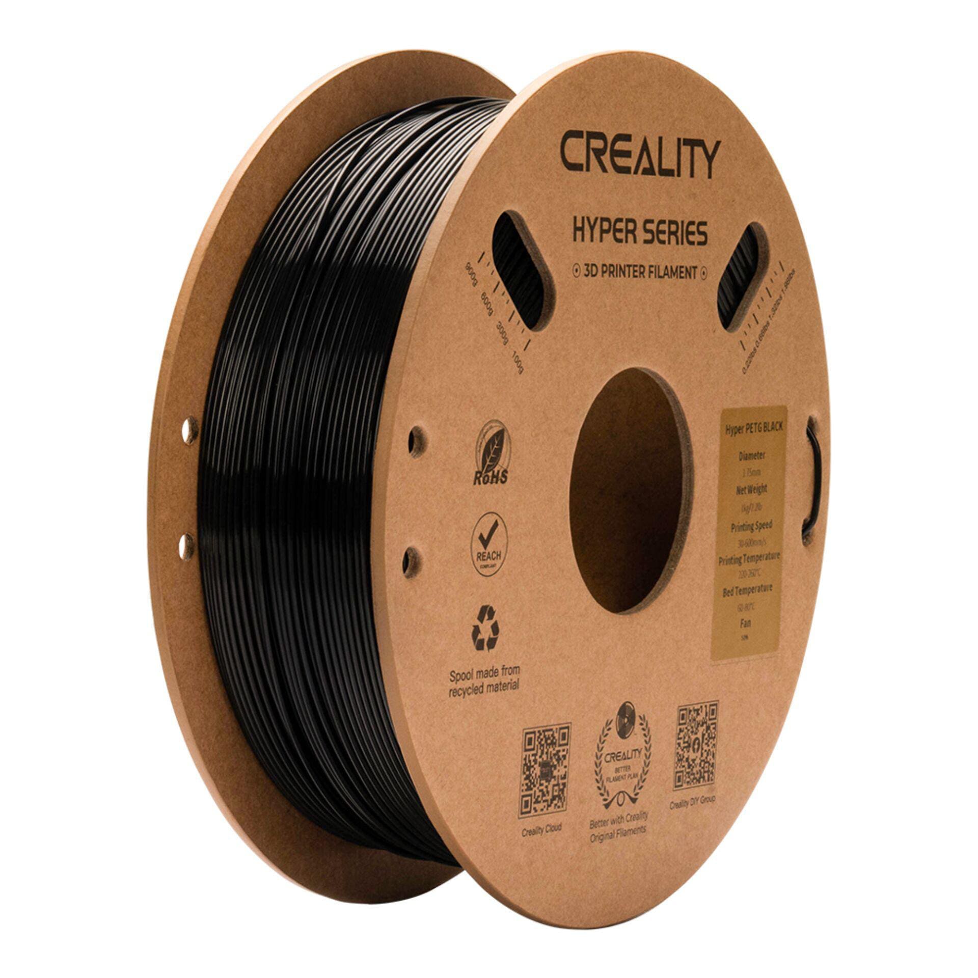 Creality Filament Hyper PETG 1,75 mm 1kg Schwarz