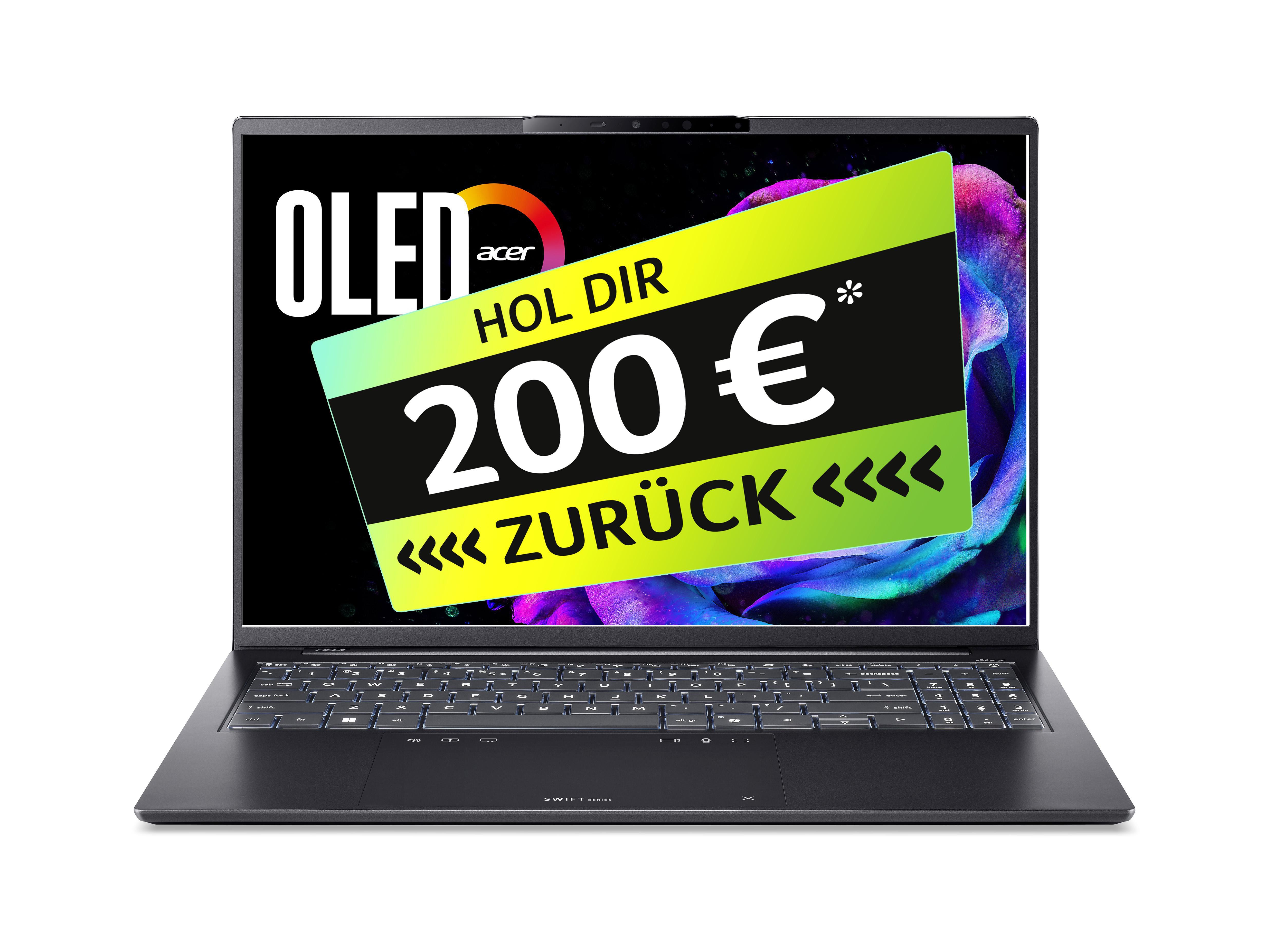 Acer Swift Go Ai Oled Sfg16-I71-96Hq 16" Wuxga Oled Core Ultra 9 386H 16Gb/512Gb Win11 Größe 16 Grau