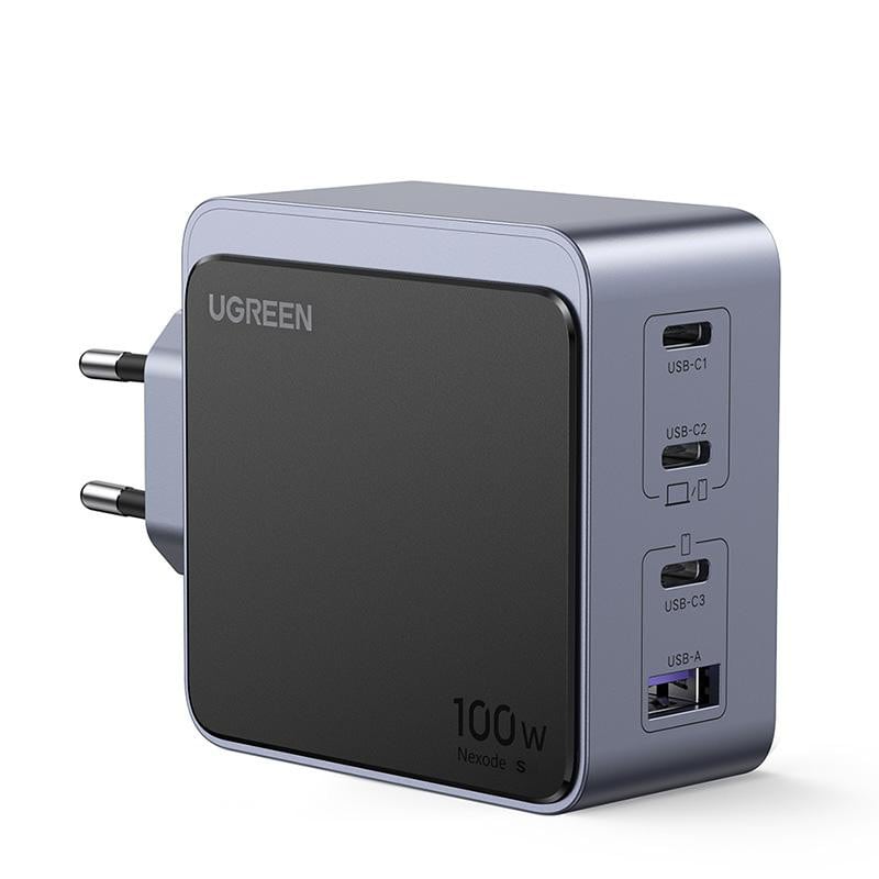 Ugreen Nexode X565 Gan Fast Charger 100W Pd Ladegerät 3X Usb-C (2X 100W 1X 22.5W) 1X Usb-A Grau Ug35043 - Bild 8