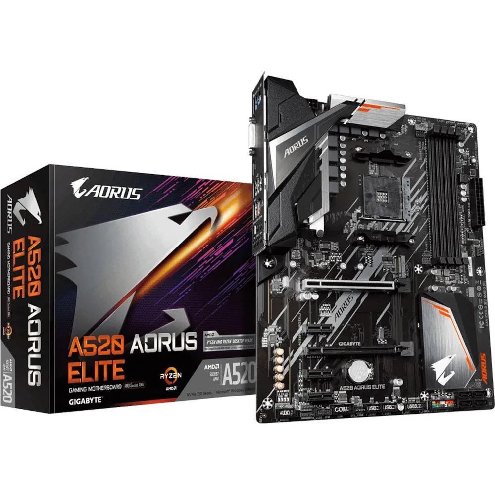 Gigabyte A520 AORUS ELITE ATX Mainboard Sockel AM4