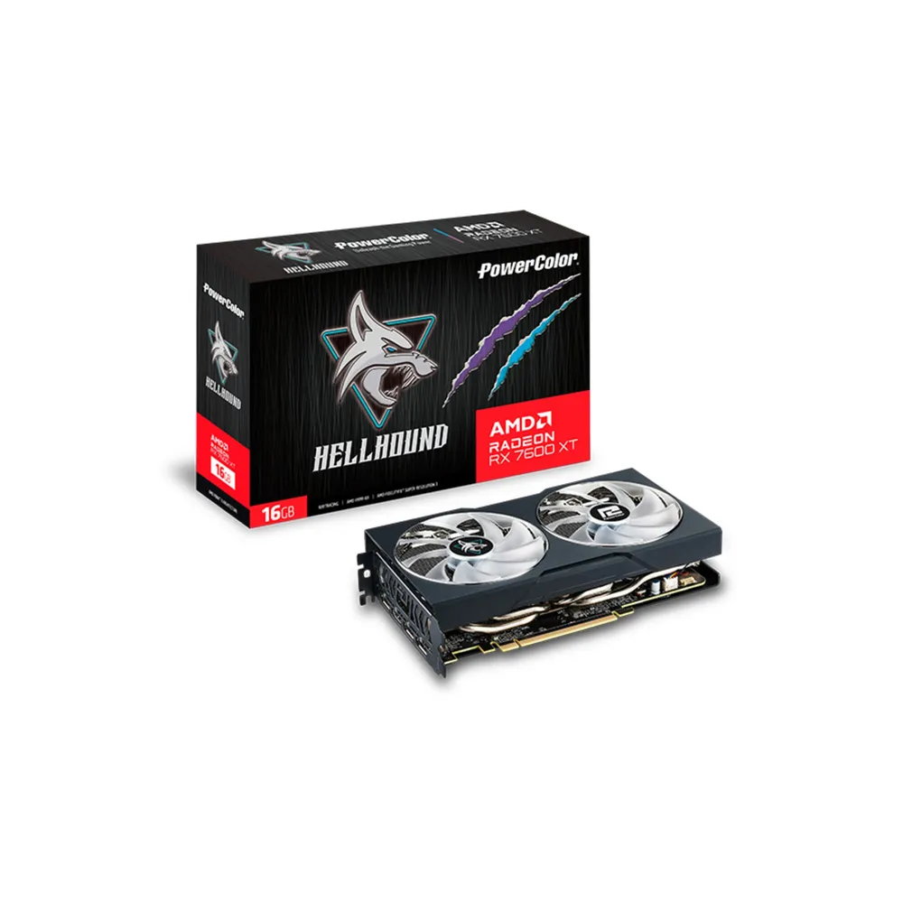 POWERCOLOR Radeon RX 7600 XT Hellhound 16GB DDR6 OC Grafikkarte Buy