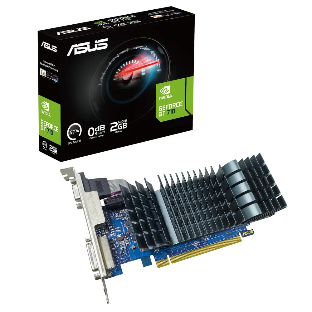 ASUS GeForce GT 710 EVO 2GB GDDR5 PCIe DVI/HDMI/VGA passiv low