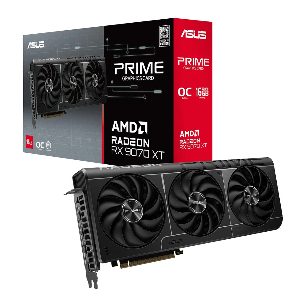 【新品】ASUS Prime Radeon RX9070XT 16GB OC ASUS PRIME Radeon RX 9070 XT OC Edition PRIME-RX9070XT-O16G 16GB