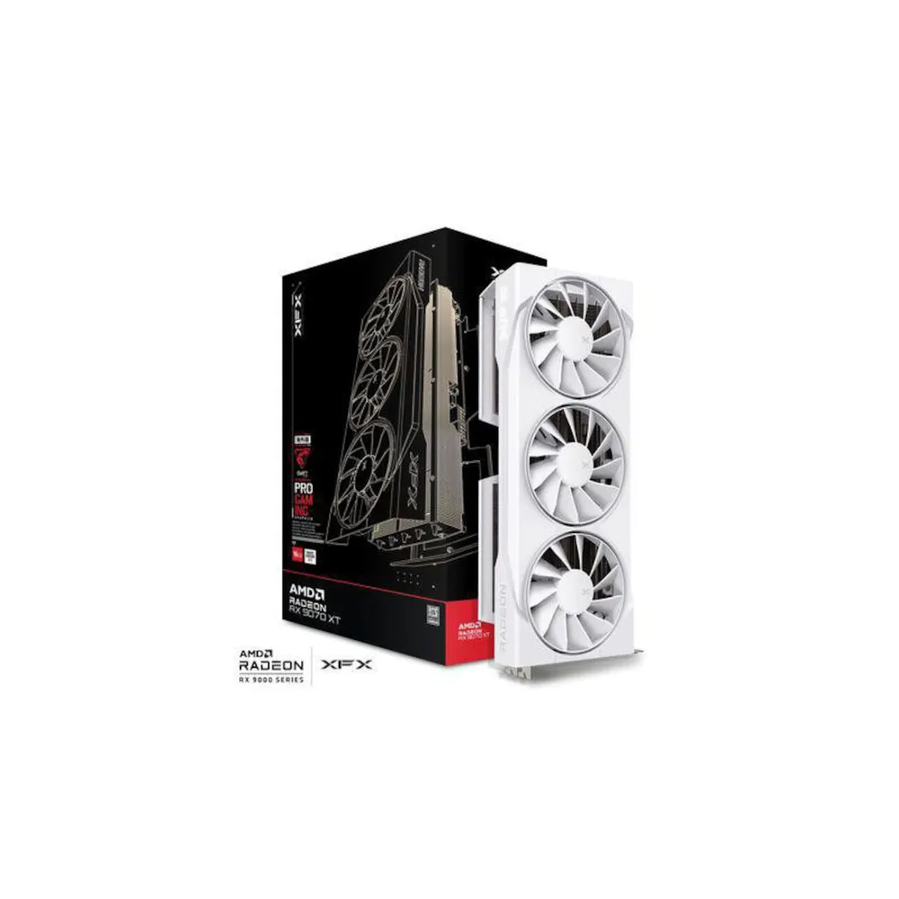 XFX Swift Radeon RX 9070 XT OC White Triple Fan Gaming Edition