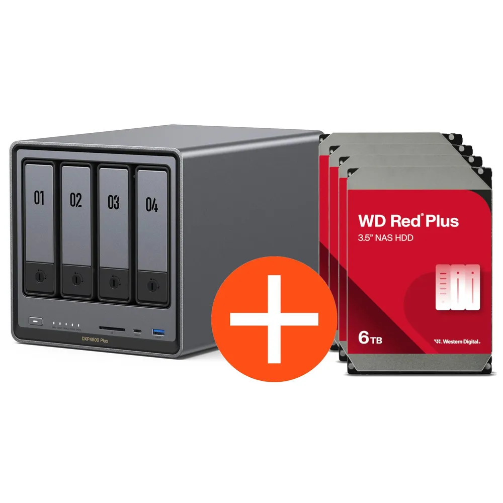UGREEN NASync DXP4800 Plus NAS System 4-Bay 24TB inkl. 4x WD