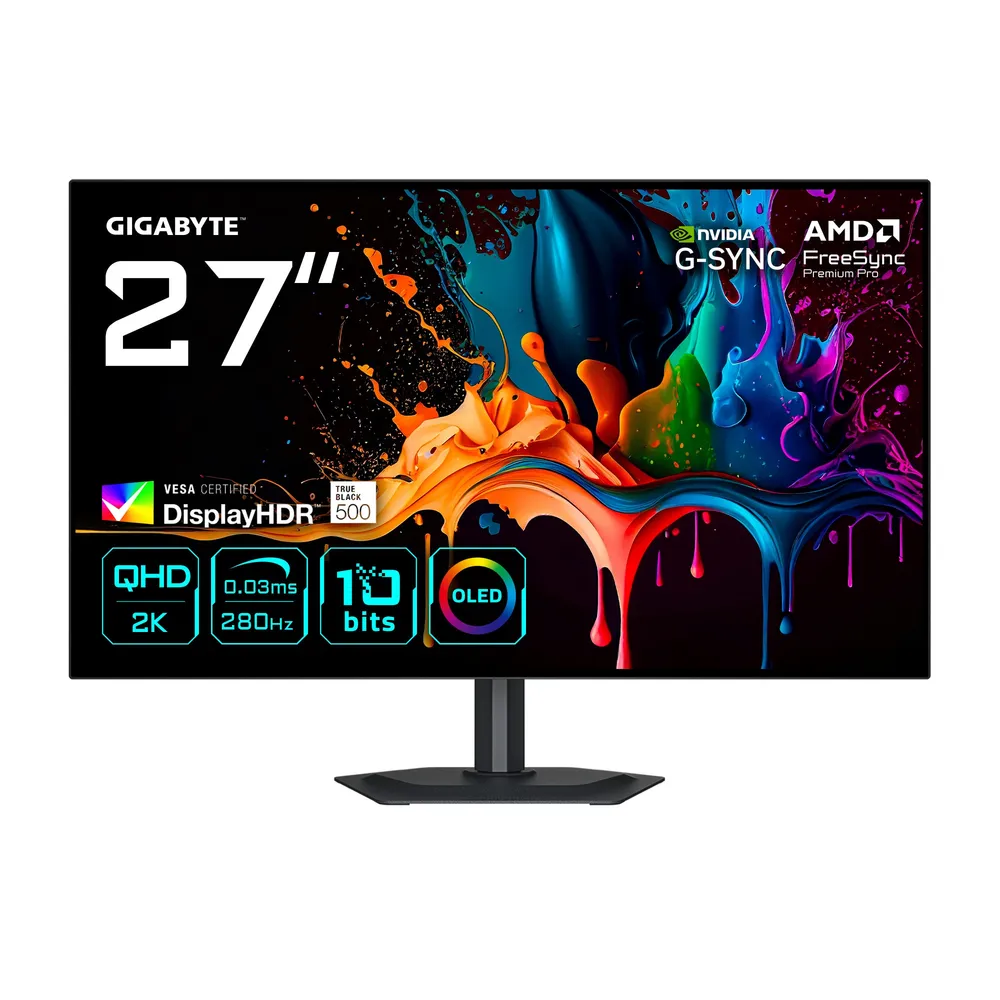 GIGABYTE MO27Q28G 27 Zoll QHD wOLED Gaming Monitor 280 Hz DP/HDMI